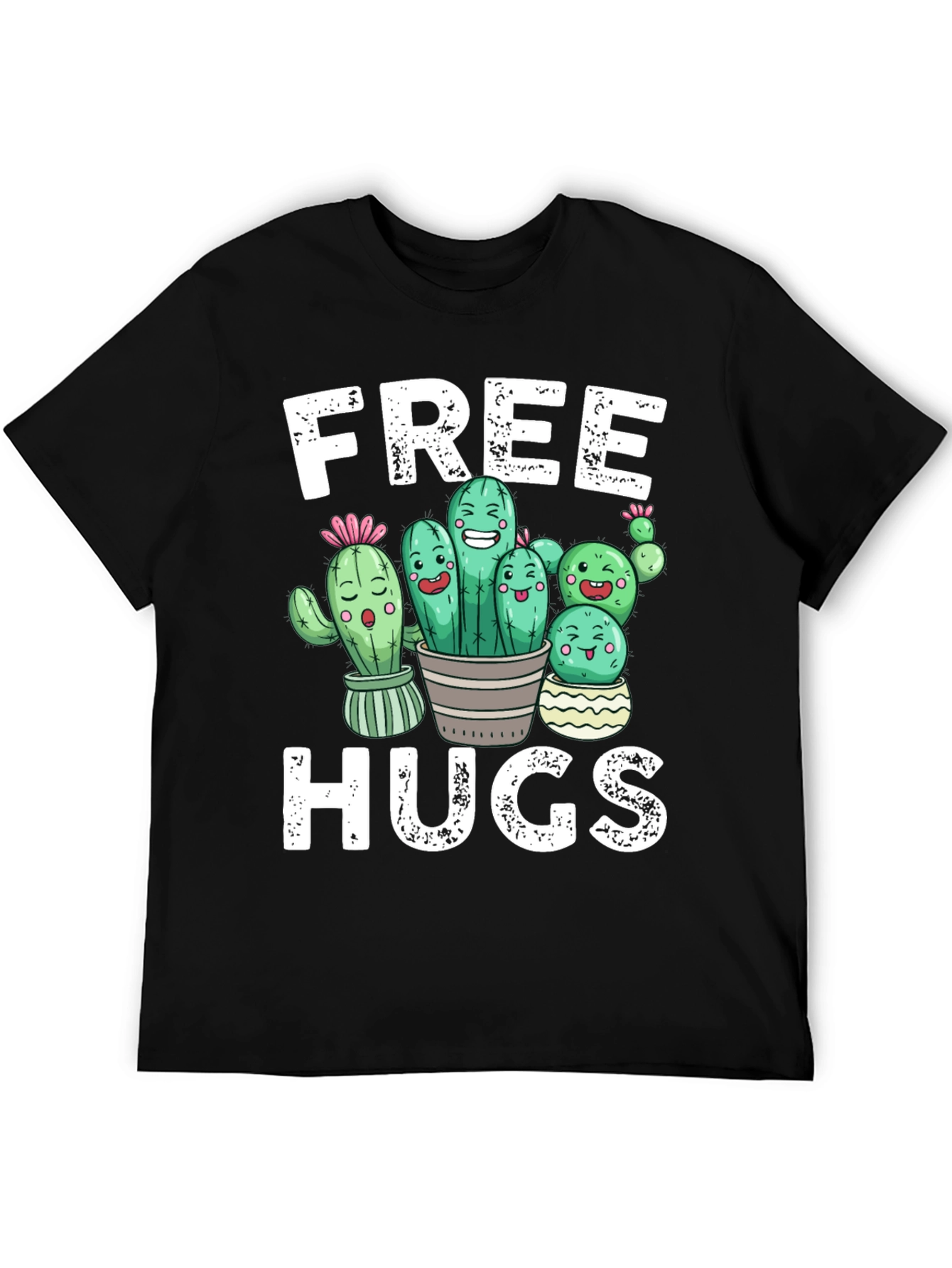 Free Hugs Cactus Graphic T-Shirt