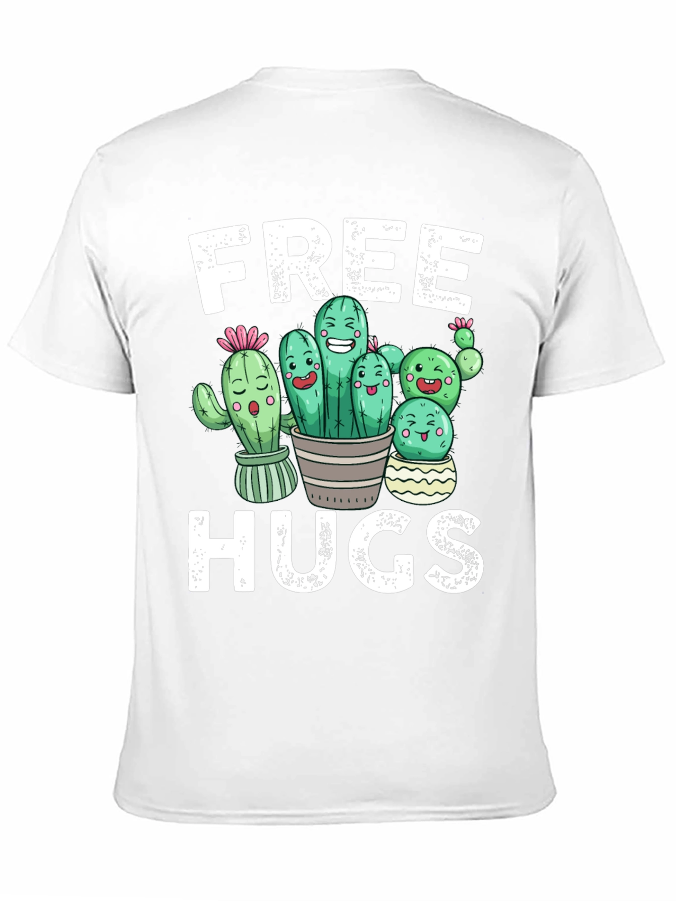 Free Hugs Cactus Graphic T-Shirt
