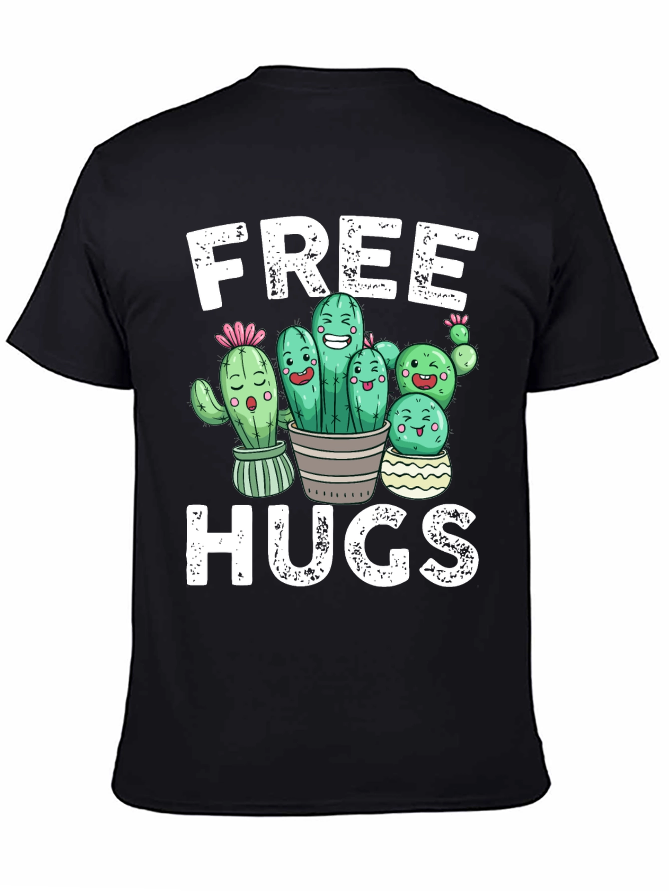 Free Hugs Cactus Graphic T-Shirt