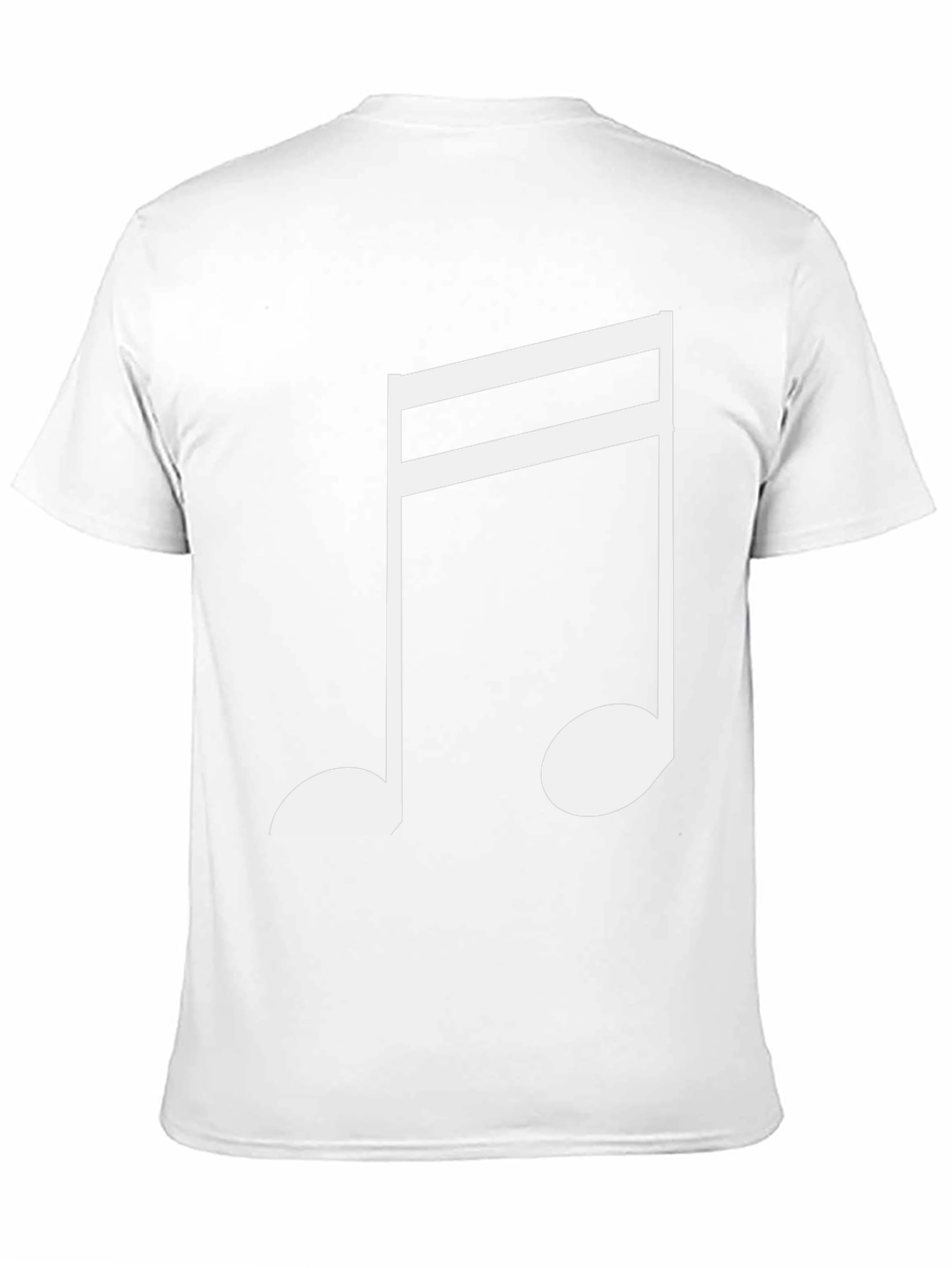 Musical Note Graphic Tee - Black Cotton T-Shirt