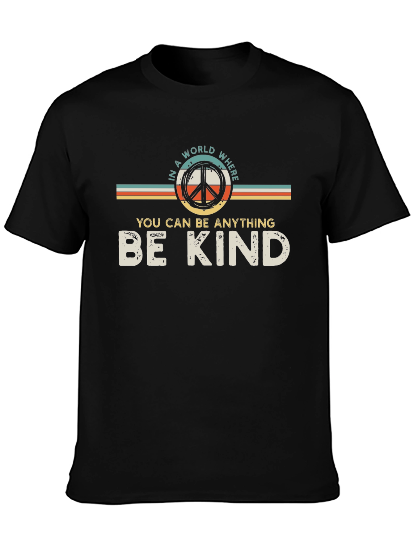Be Kind Peace Sign Graphic T-Shirt