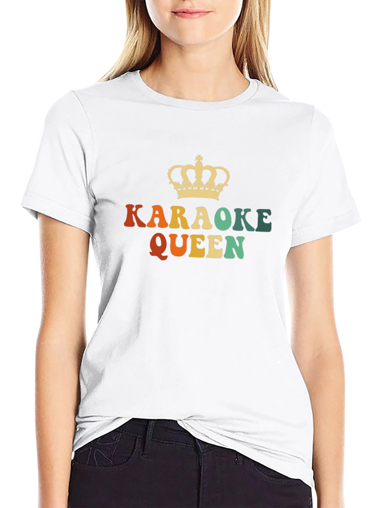 Karaoke Queen Retro Tee
