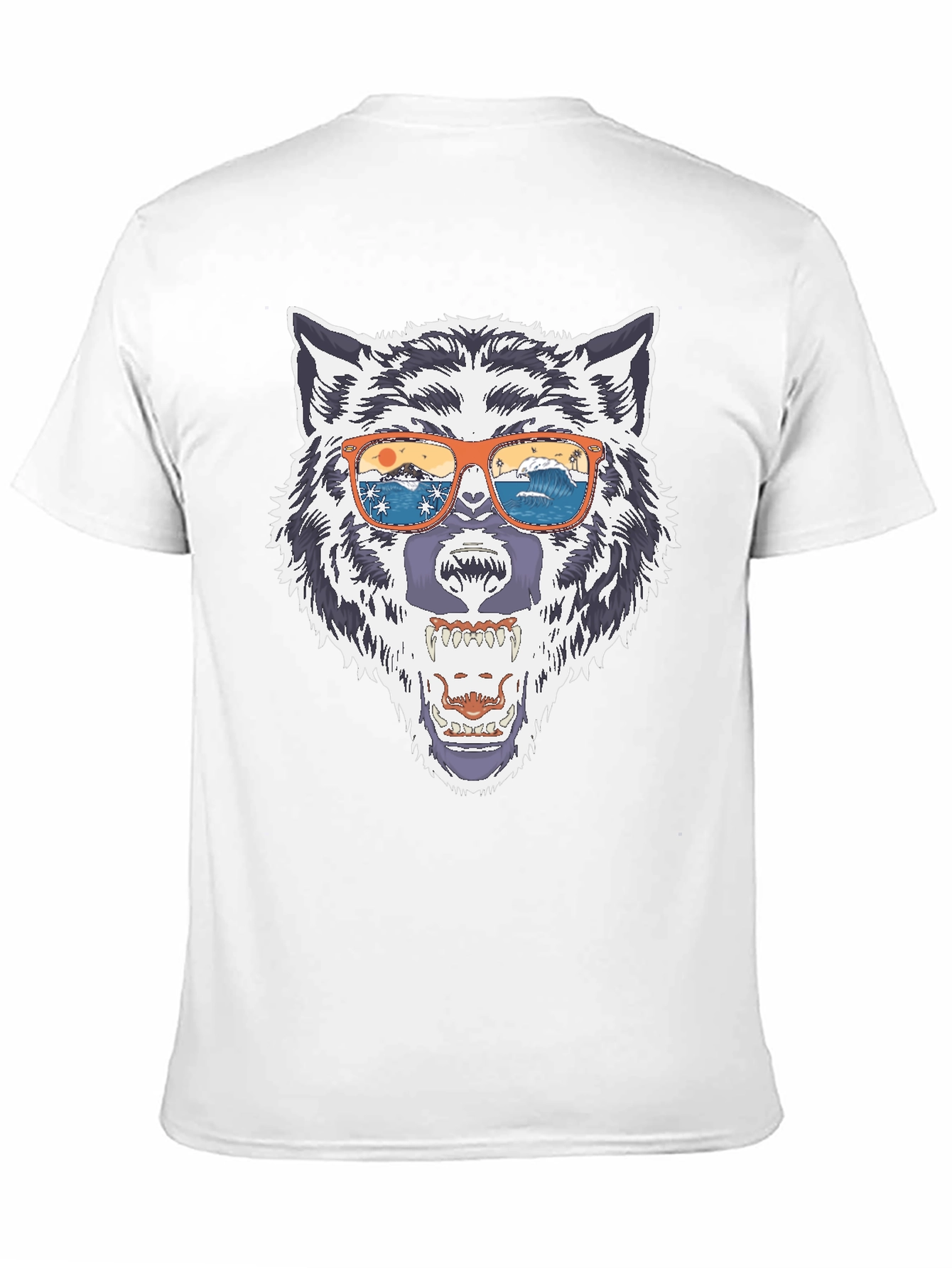 Wolf Graphic Tee - Summer Vibes Sunglasses