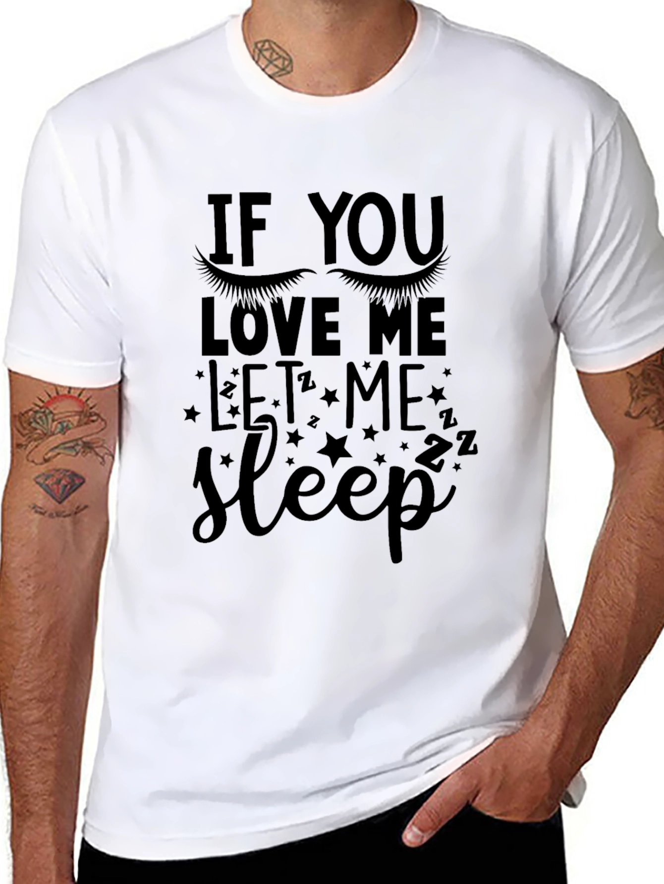 If You Love Me Let Me Sleep Black T-Shirt