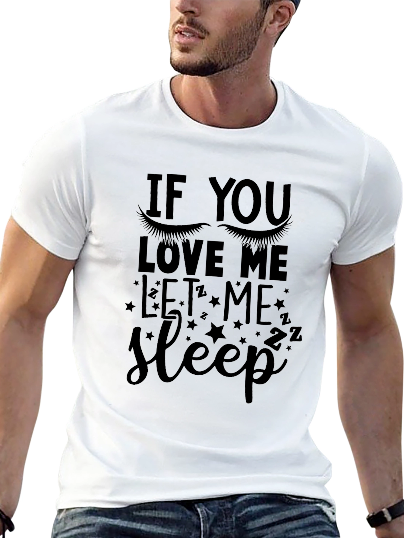 If You Love Me Let Me Sleep Black T-Shirt