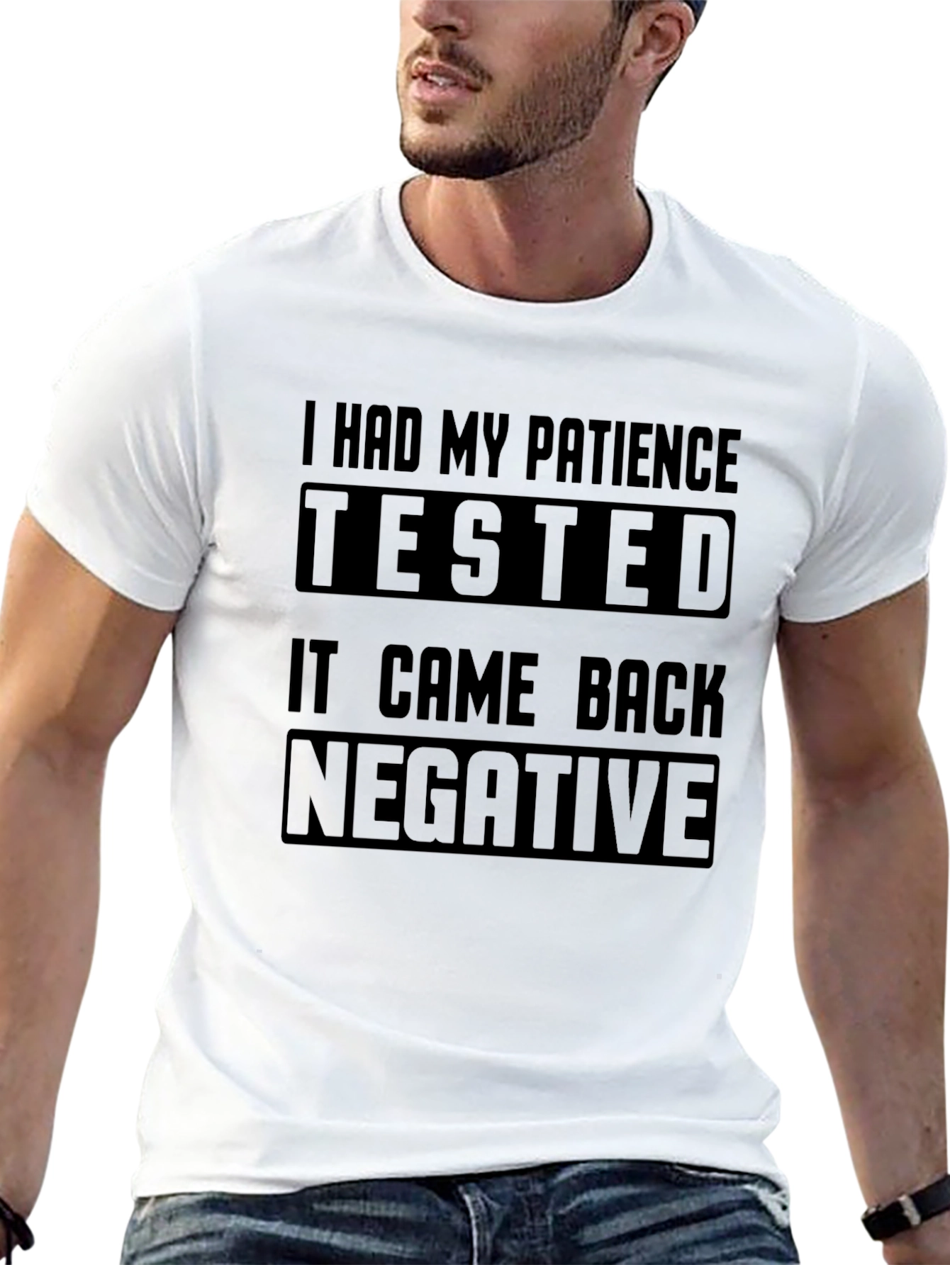 Humorous Patience Tested Black T-Shirt