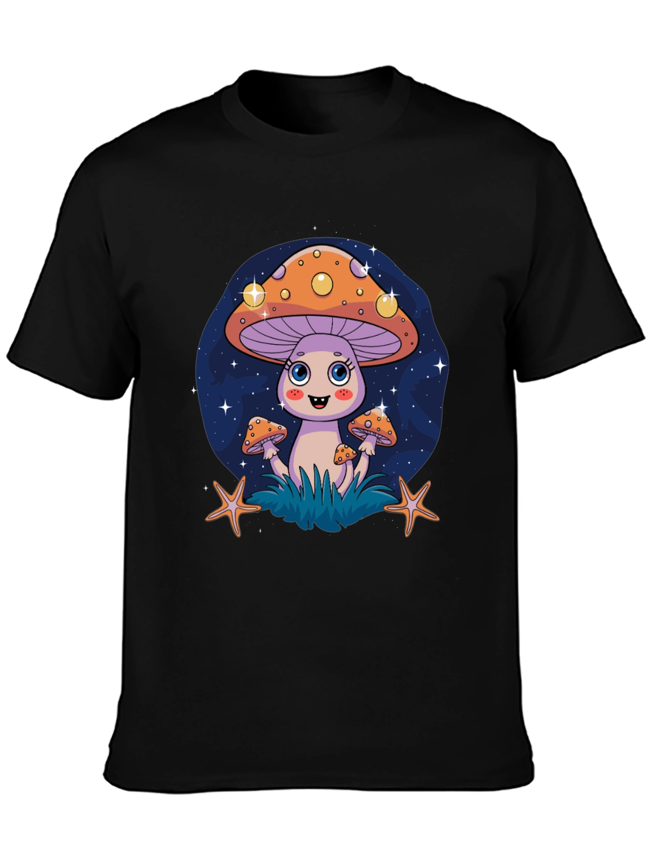 Funky Mushroom Graphic Tee - Quirky Cartoon Design