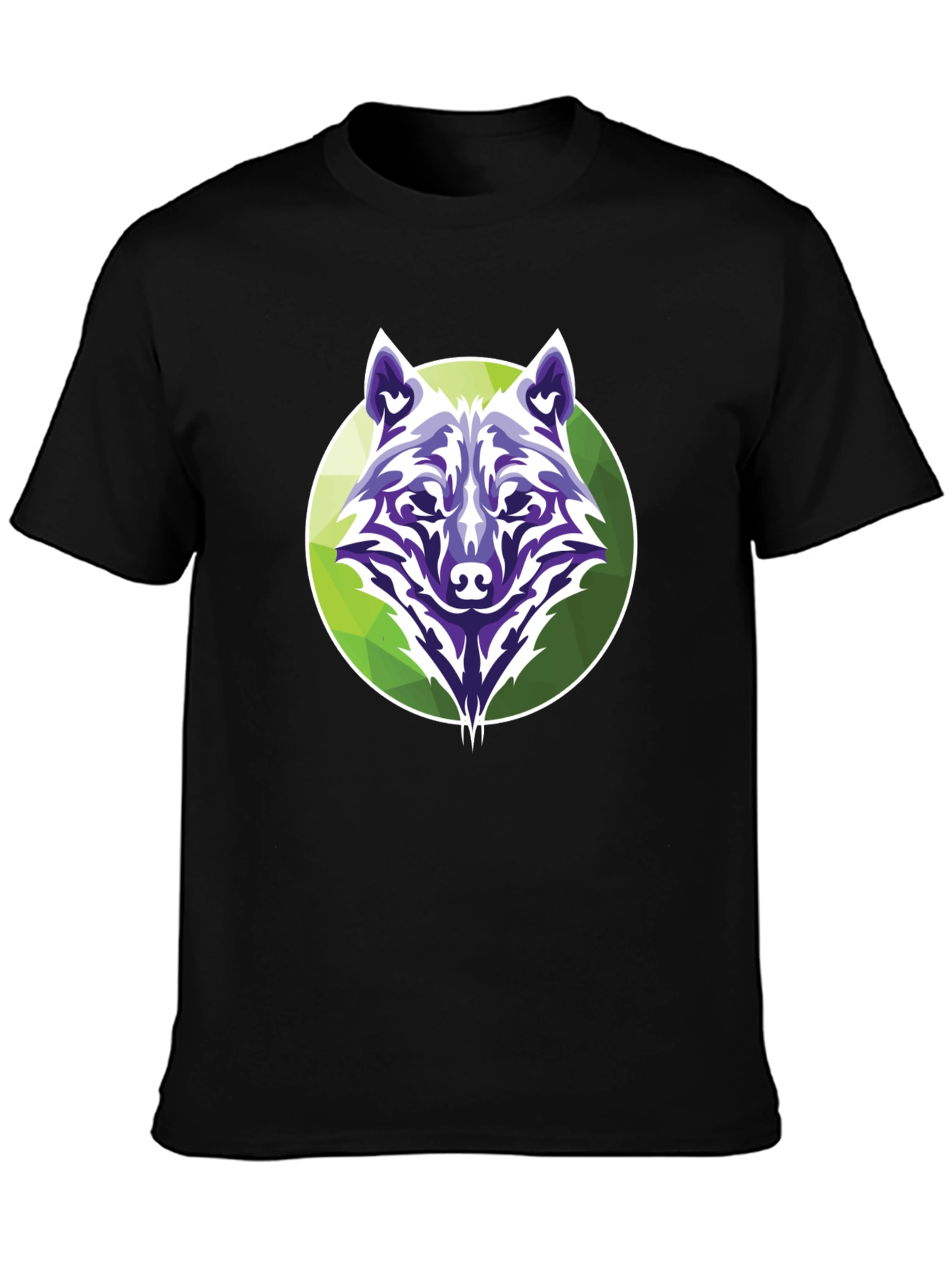 Wolf Graphic Tee - Modern Geometric Design