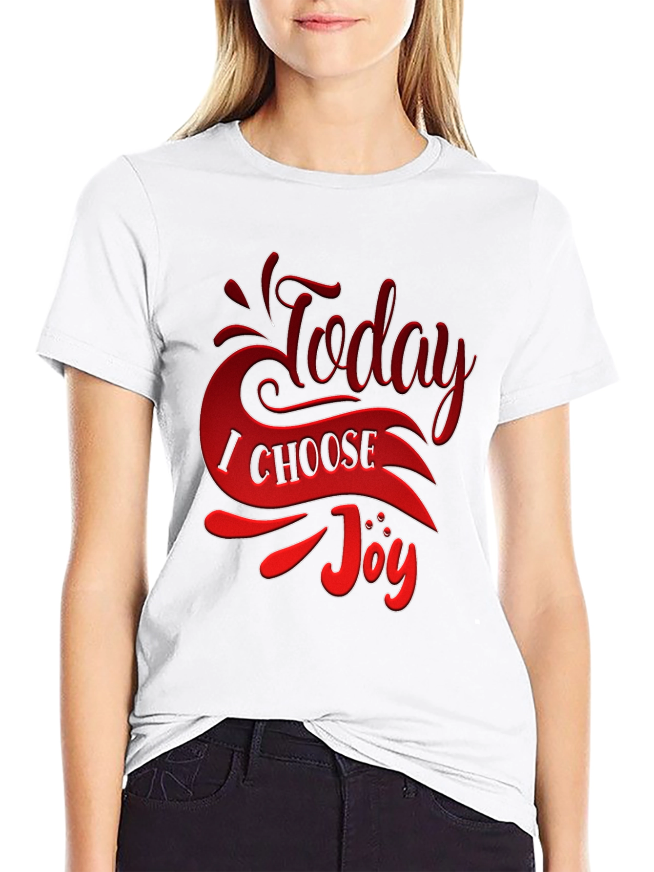 Today I Choose Joy Graphic Tee - Black T-Shirt