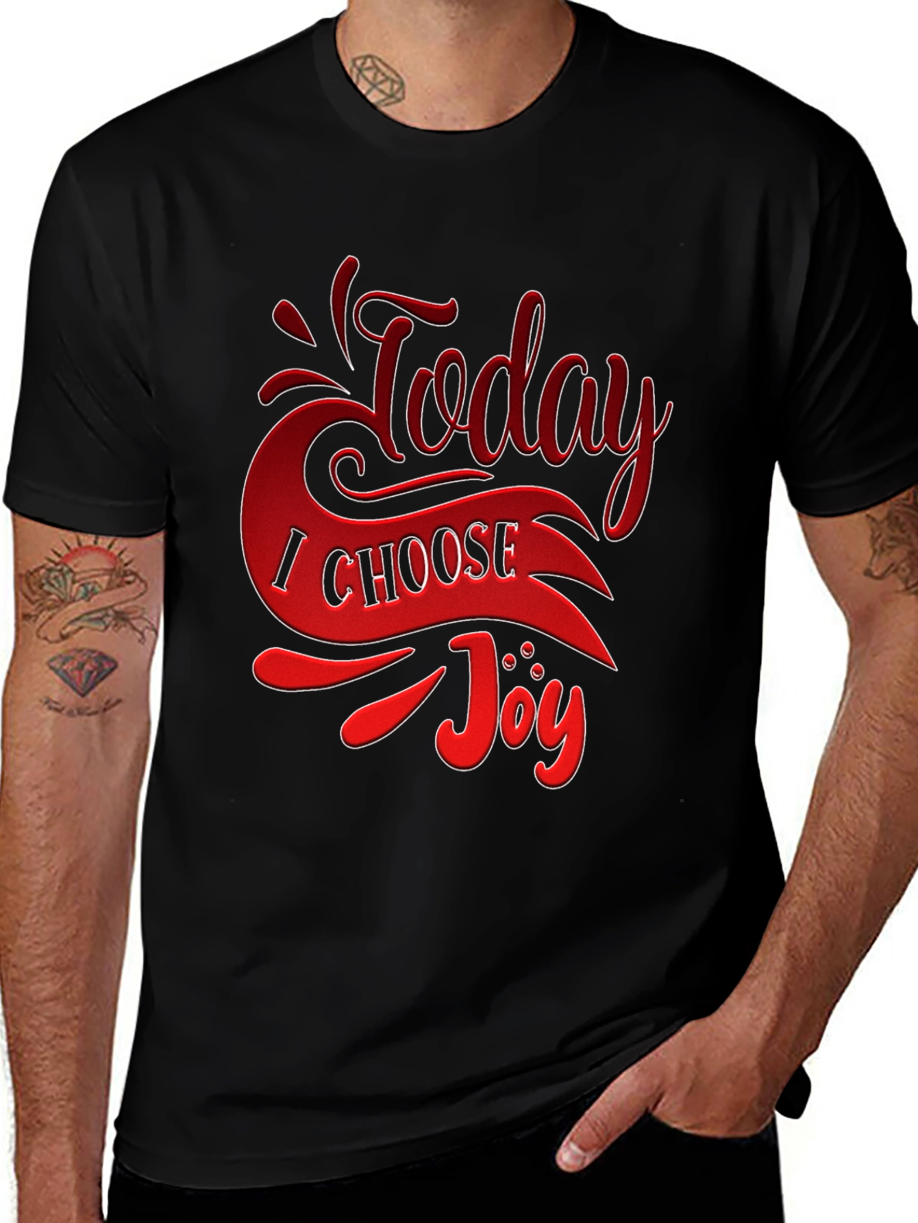 Today I Choose Joy Graphic Tee - Black T-Shirt