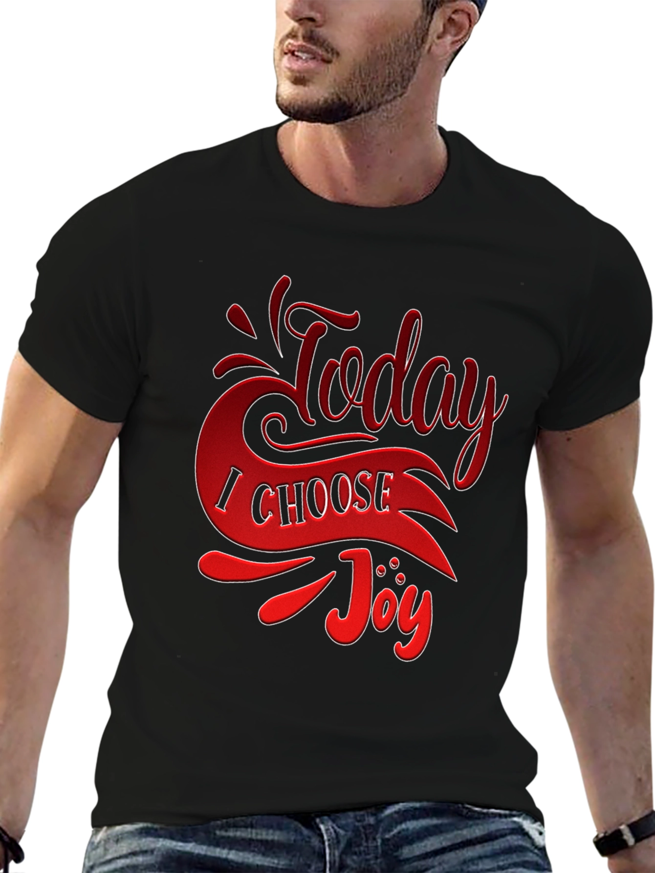 Today I Choose Joy Graphic Tee - Black T-Shirt