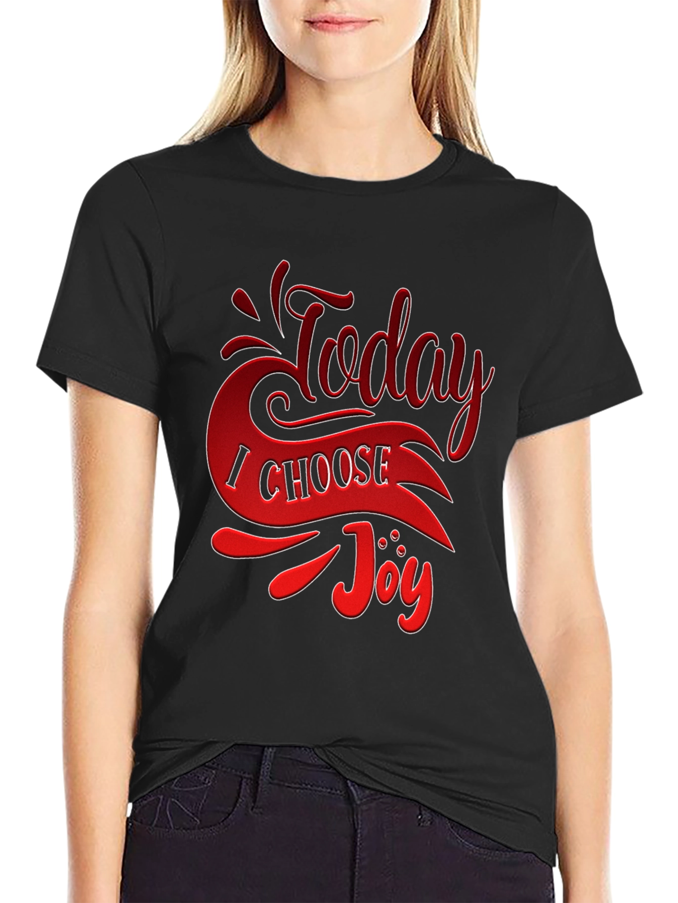 Today I Choose Joy Graphic Tee - Black T-Shirt
