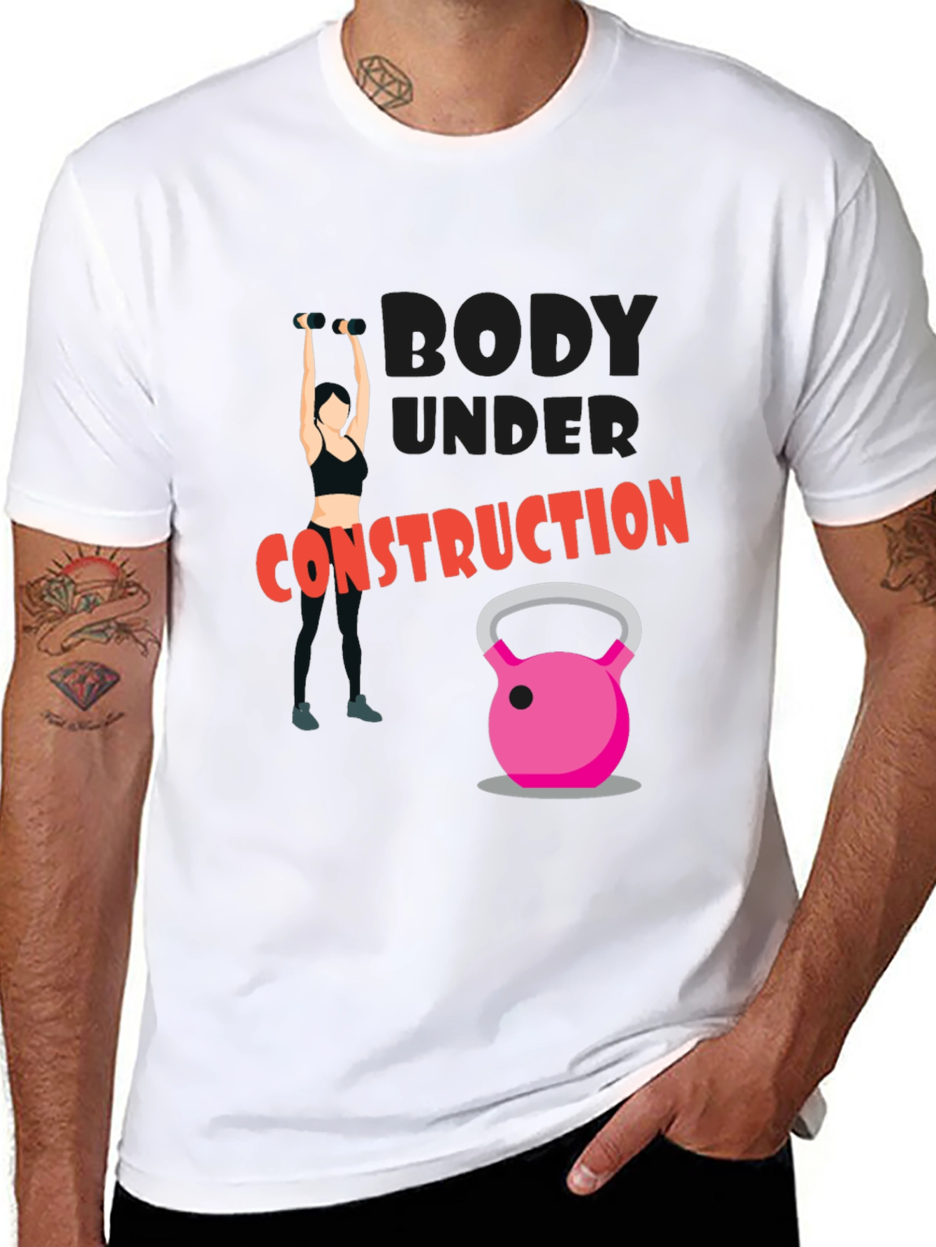 Body Under Construction Graphic T-Shirt