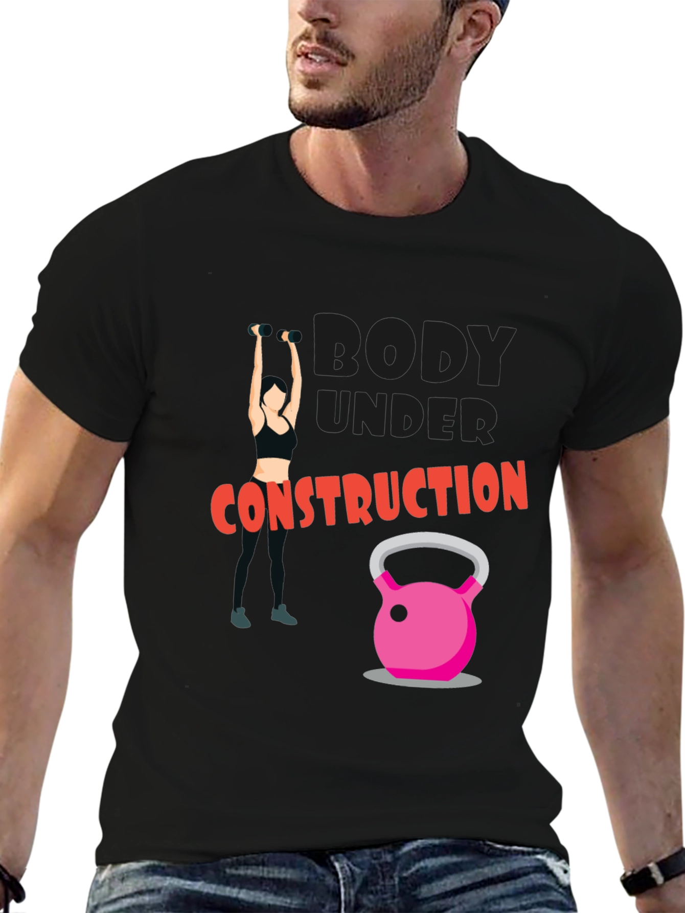 Body Under Construction Graphic T-Shirt