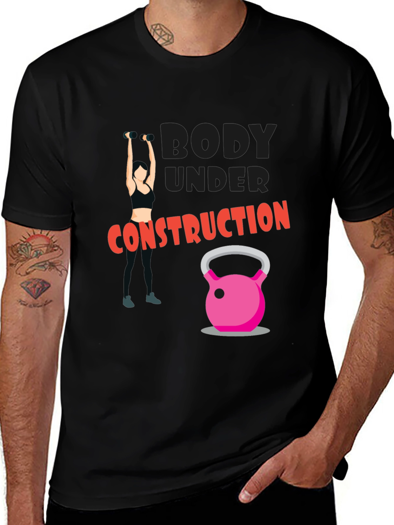 Body Under Construction Graphic T-Shirt