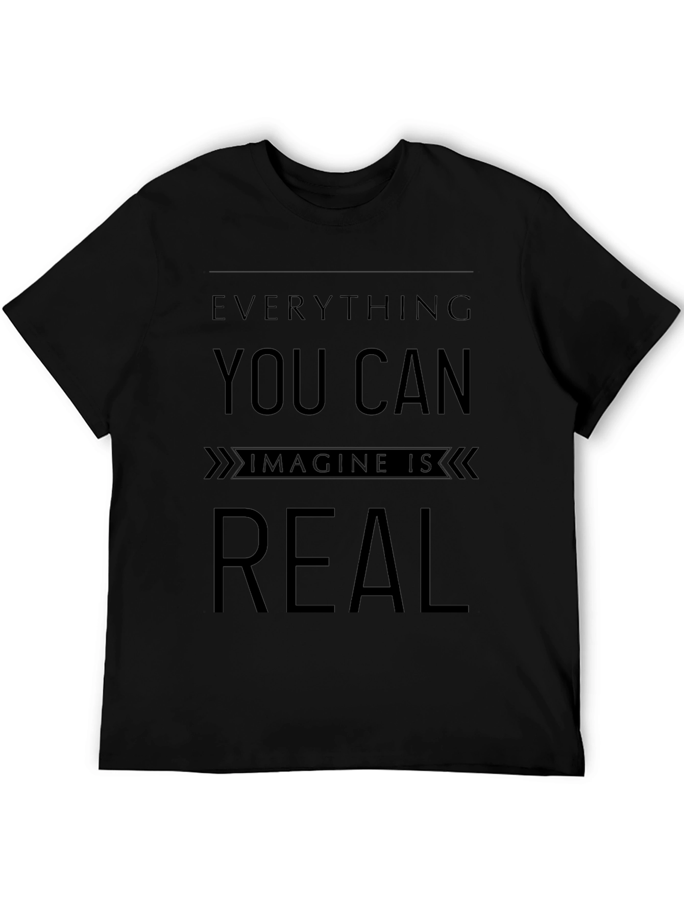 Inspirational Imagine Is Real Black T-Shirt