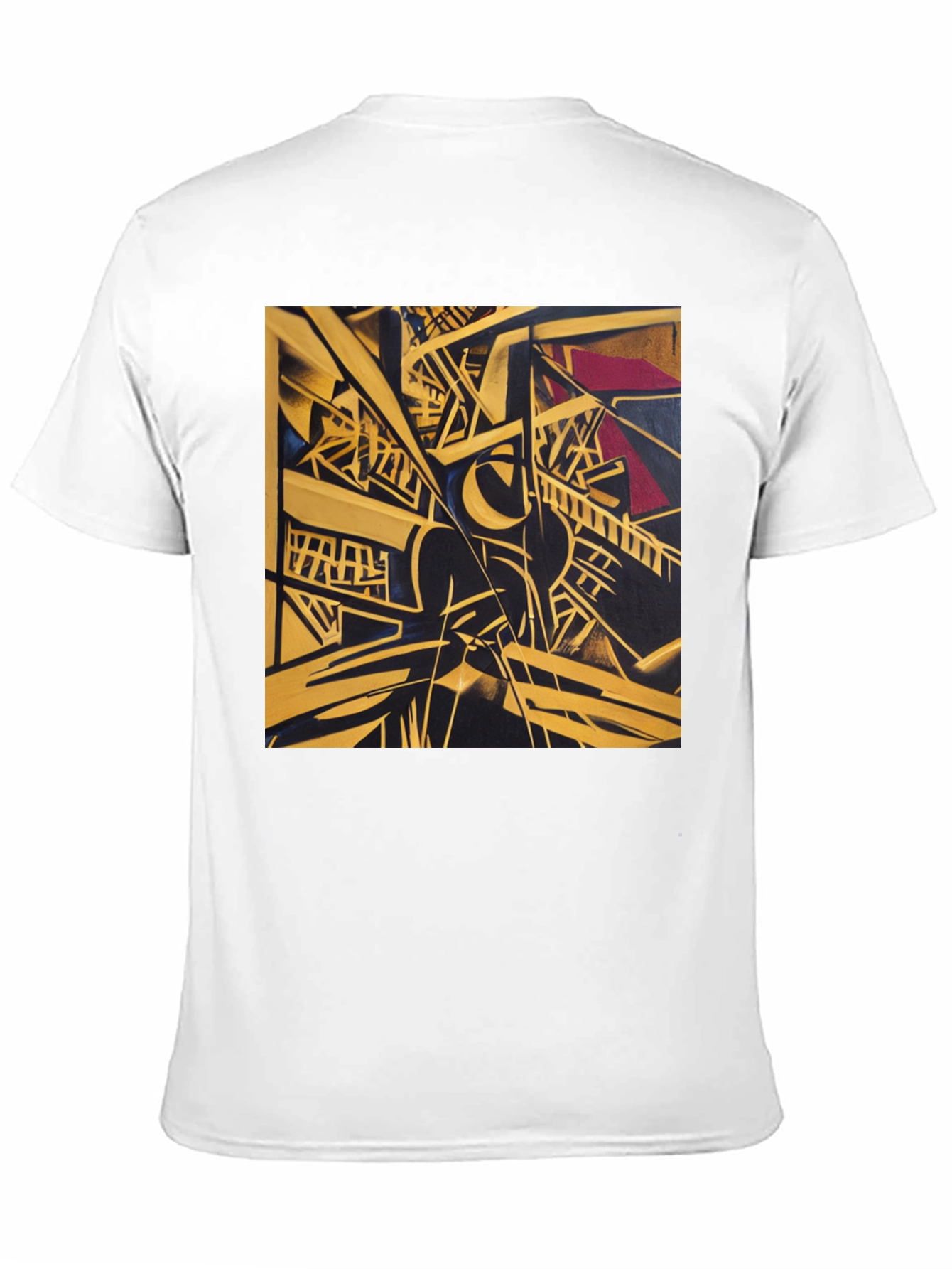 Abstract Geometric Art Print Black T-Shirt