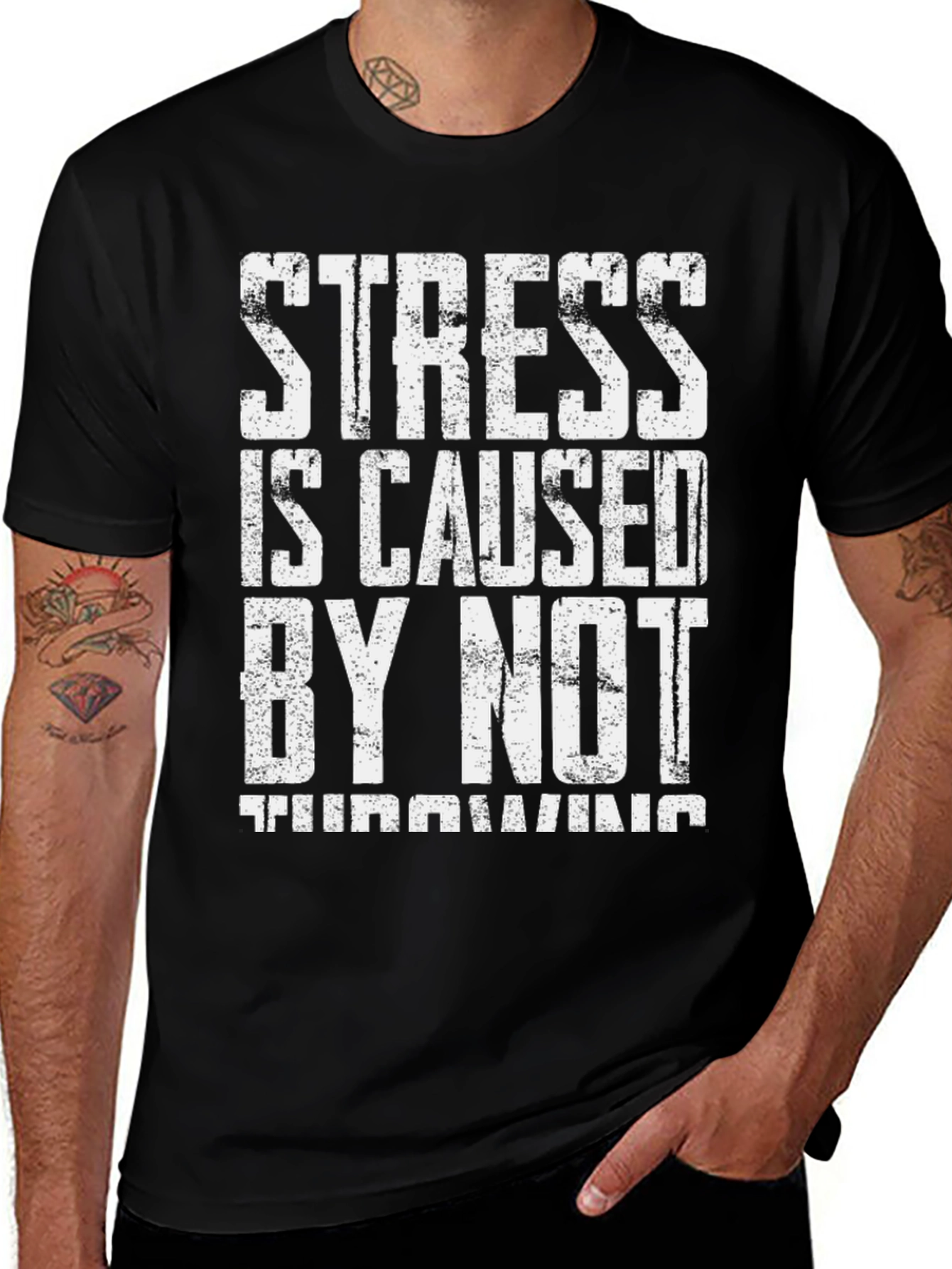 Stress Throwing T-Shirt - Humorous Relaxing Design
