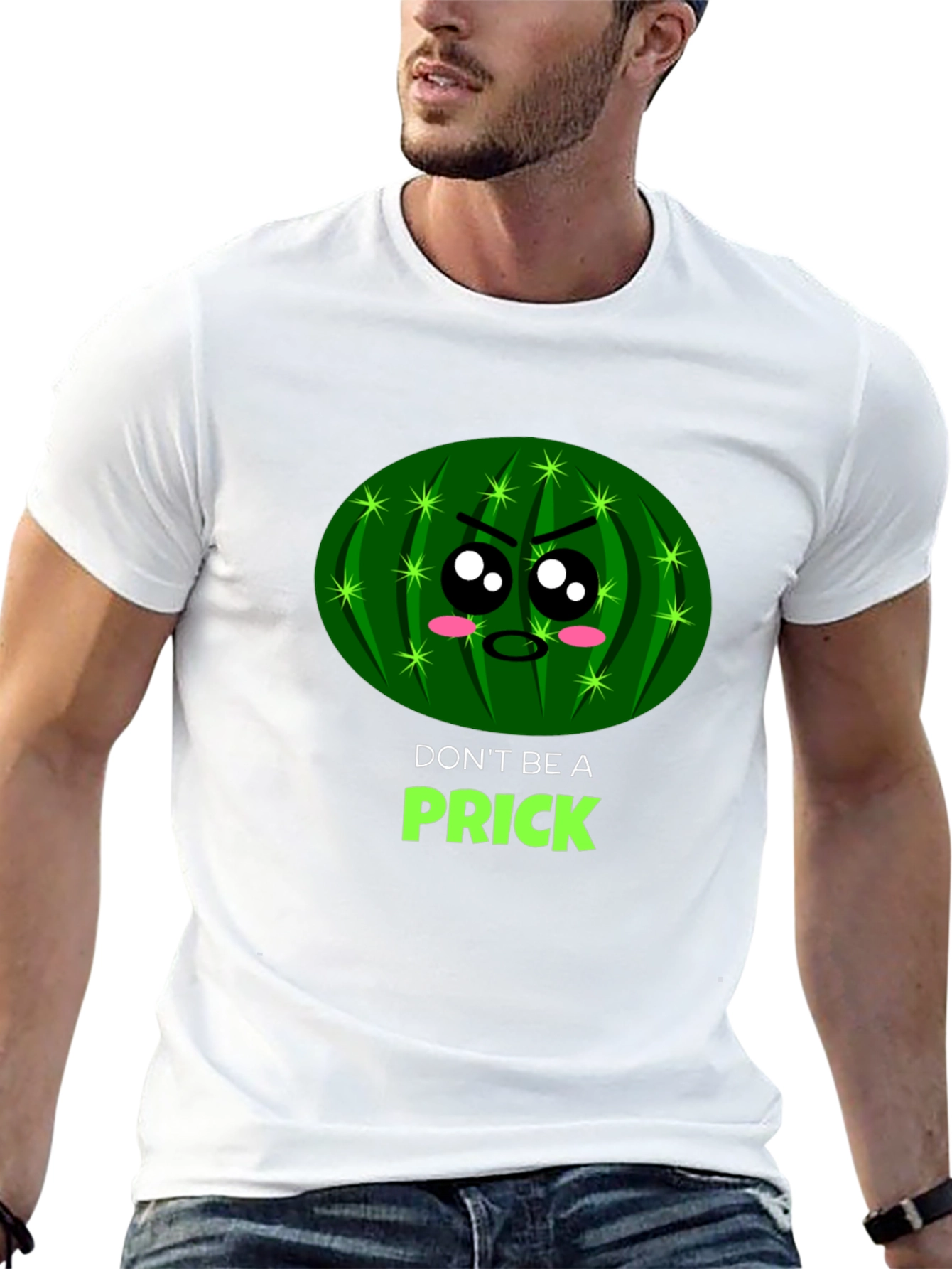 Dont Be a Prick Funny Cactus Graphic T-Shirt
