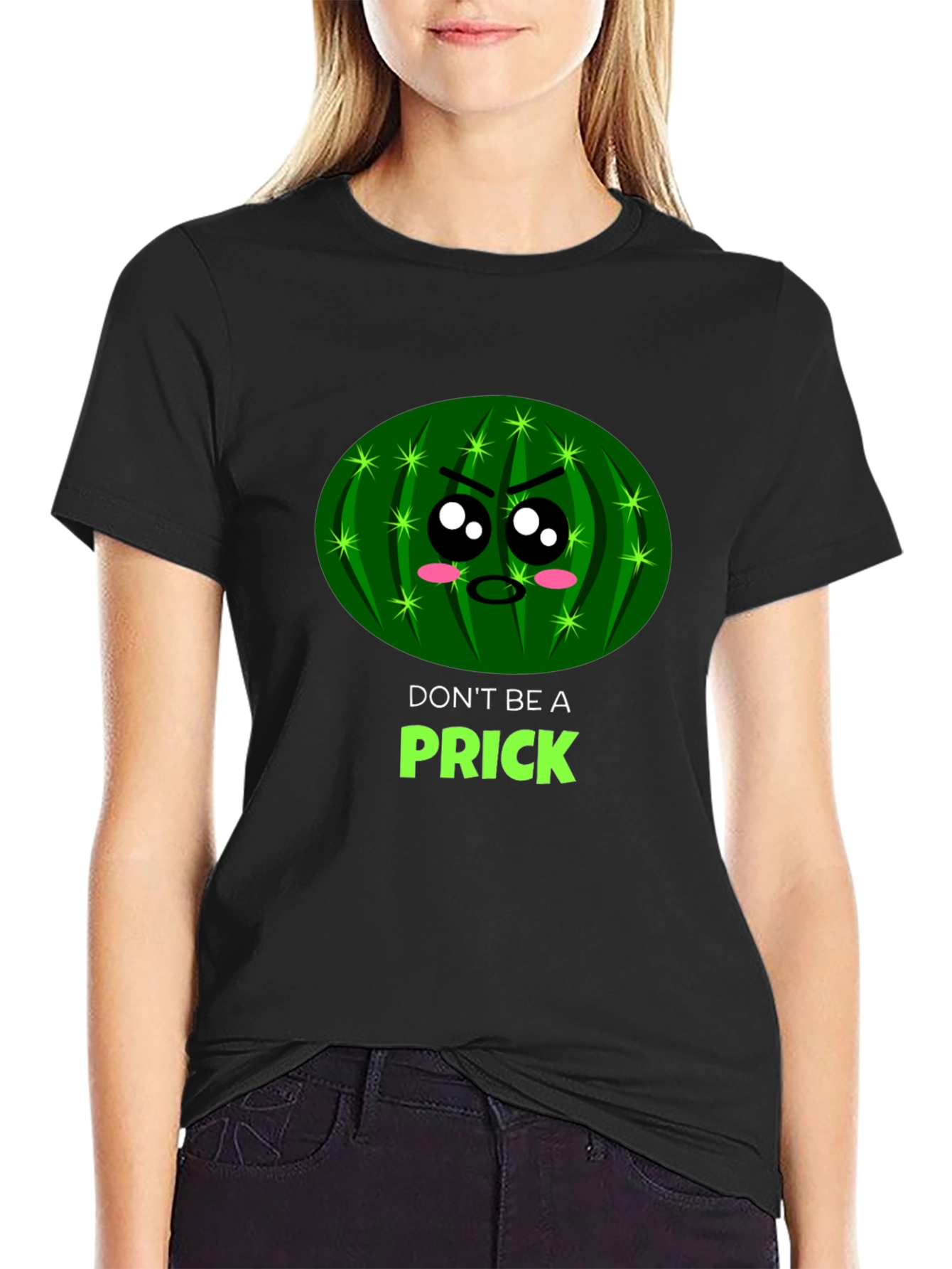 Dont Be a Prick Funny Cactus Graphic T-Shirt