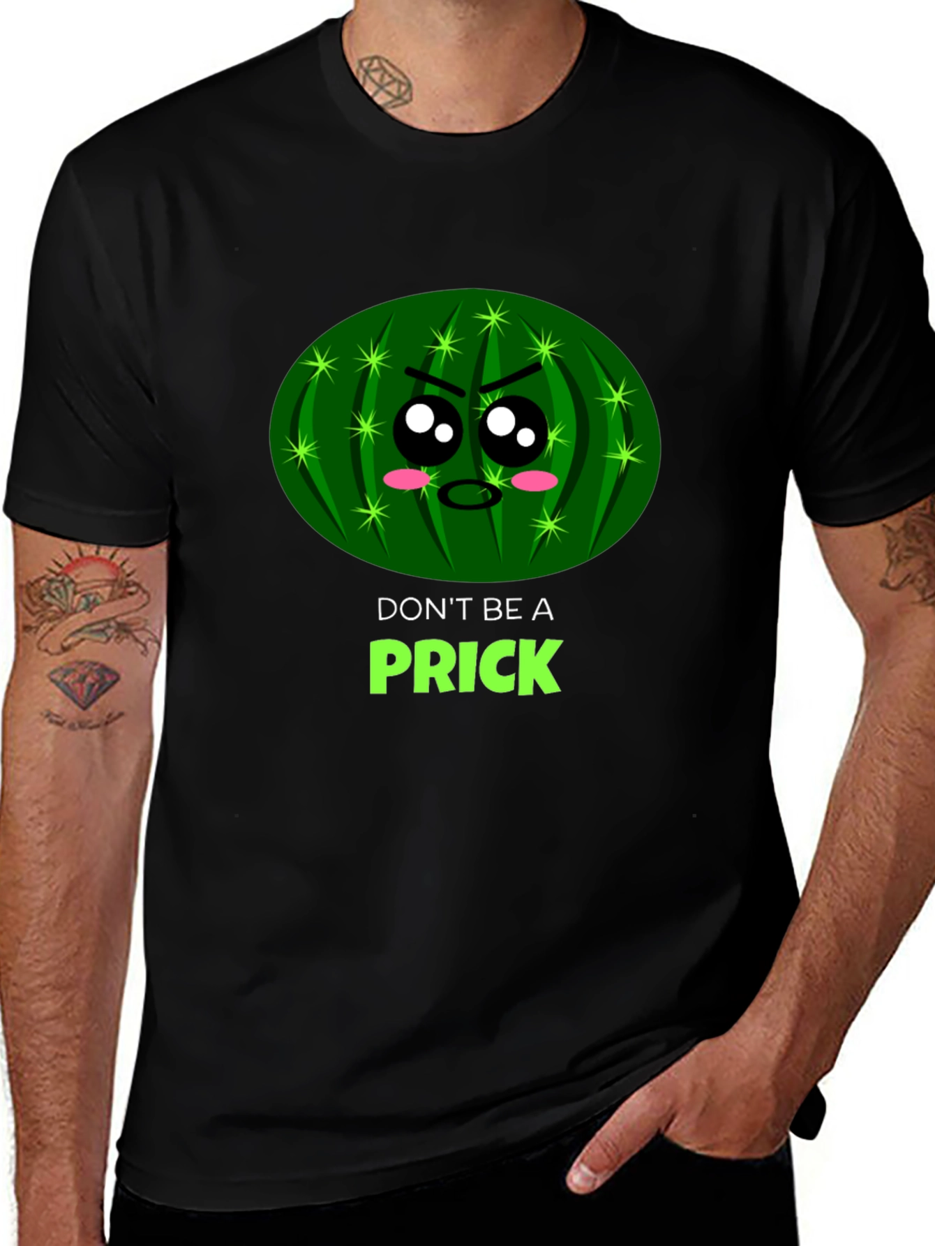 Dont Be a Prick Funny Cactus Graphic T-Shirt