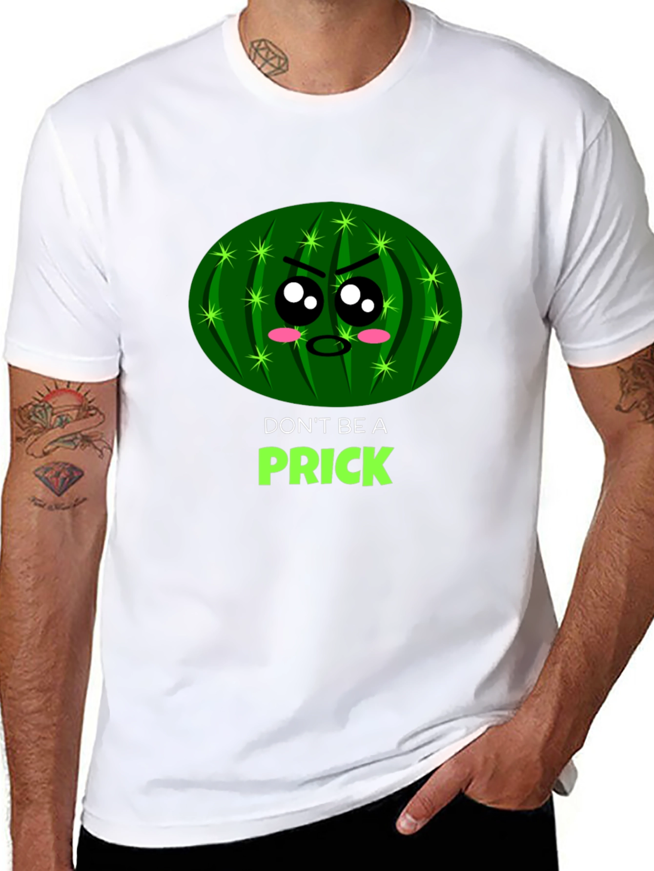 Dont Be a Prick Funny Cactus Graphic T-Shirt