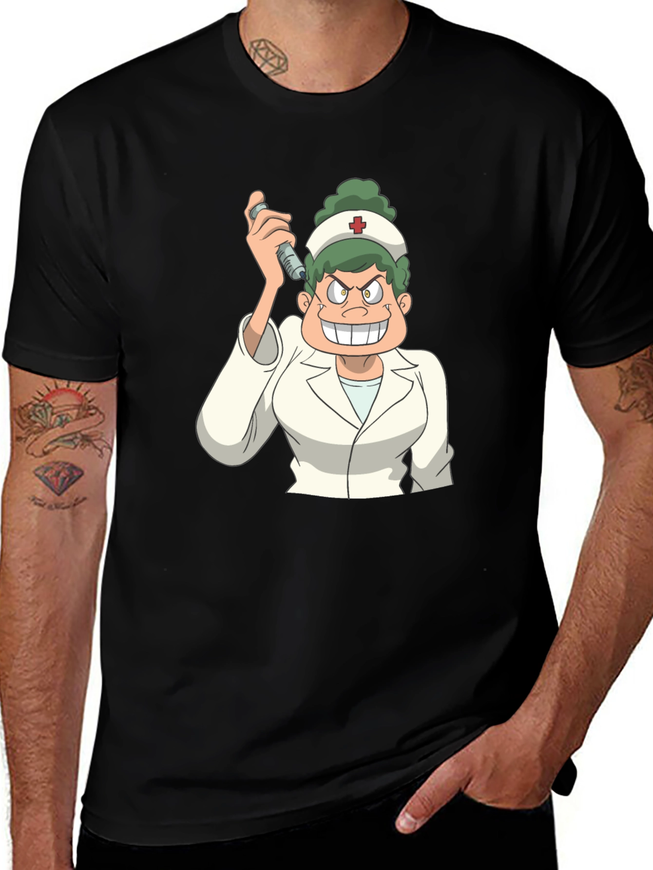 Cartoon Nurse Graphic Tee