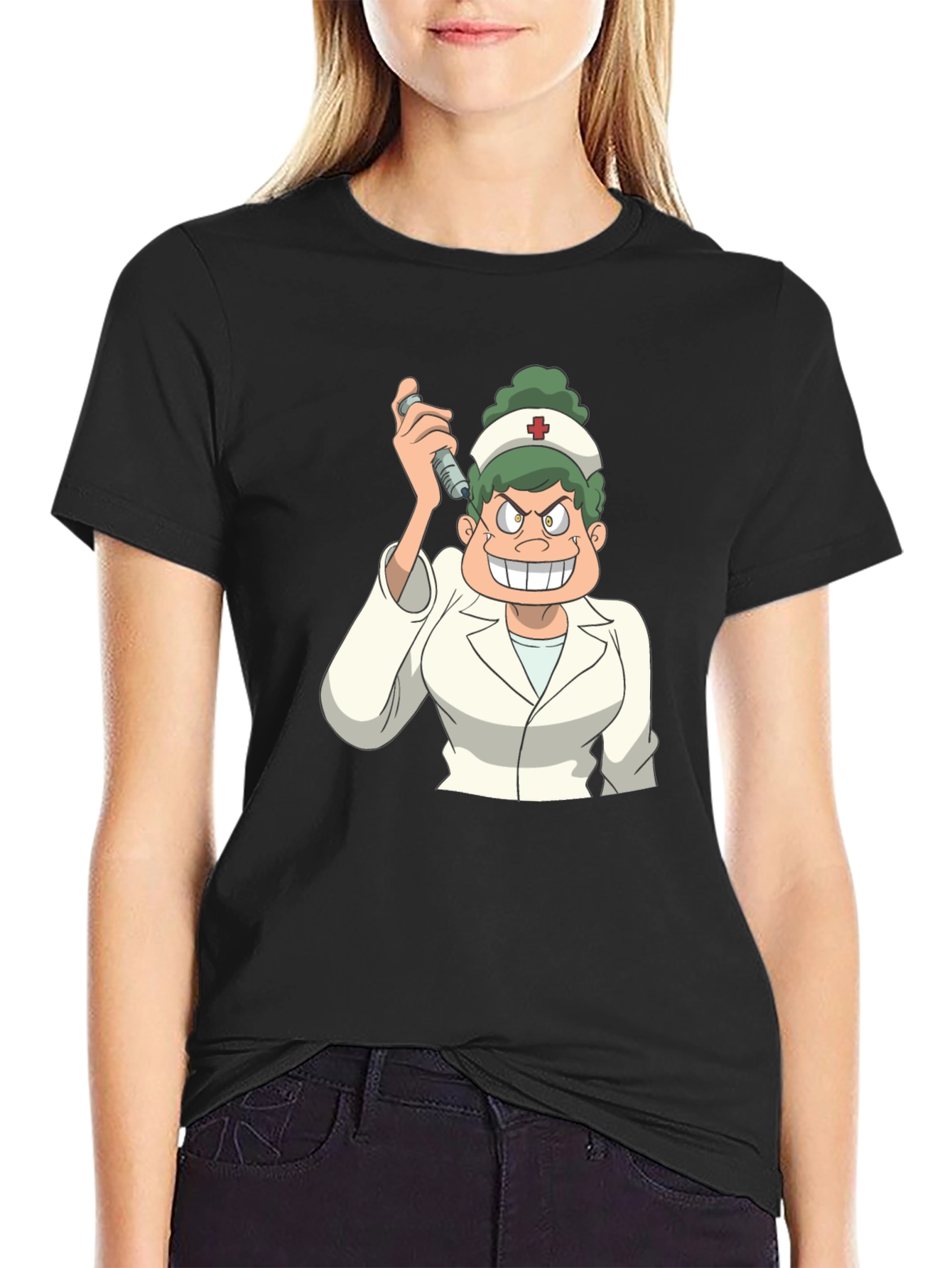 Cartoon Nurse Graphic Tee