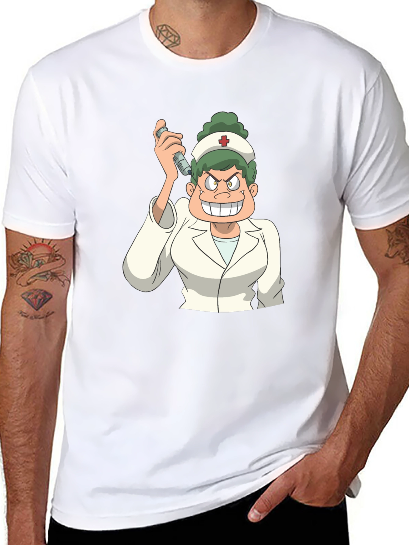 Cartoon Nurse Graphic Tee
