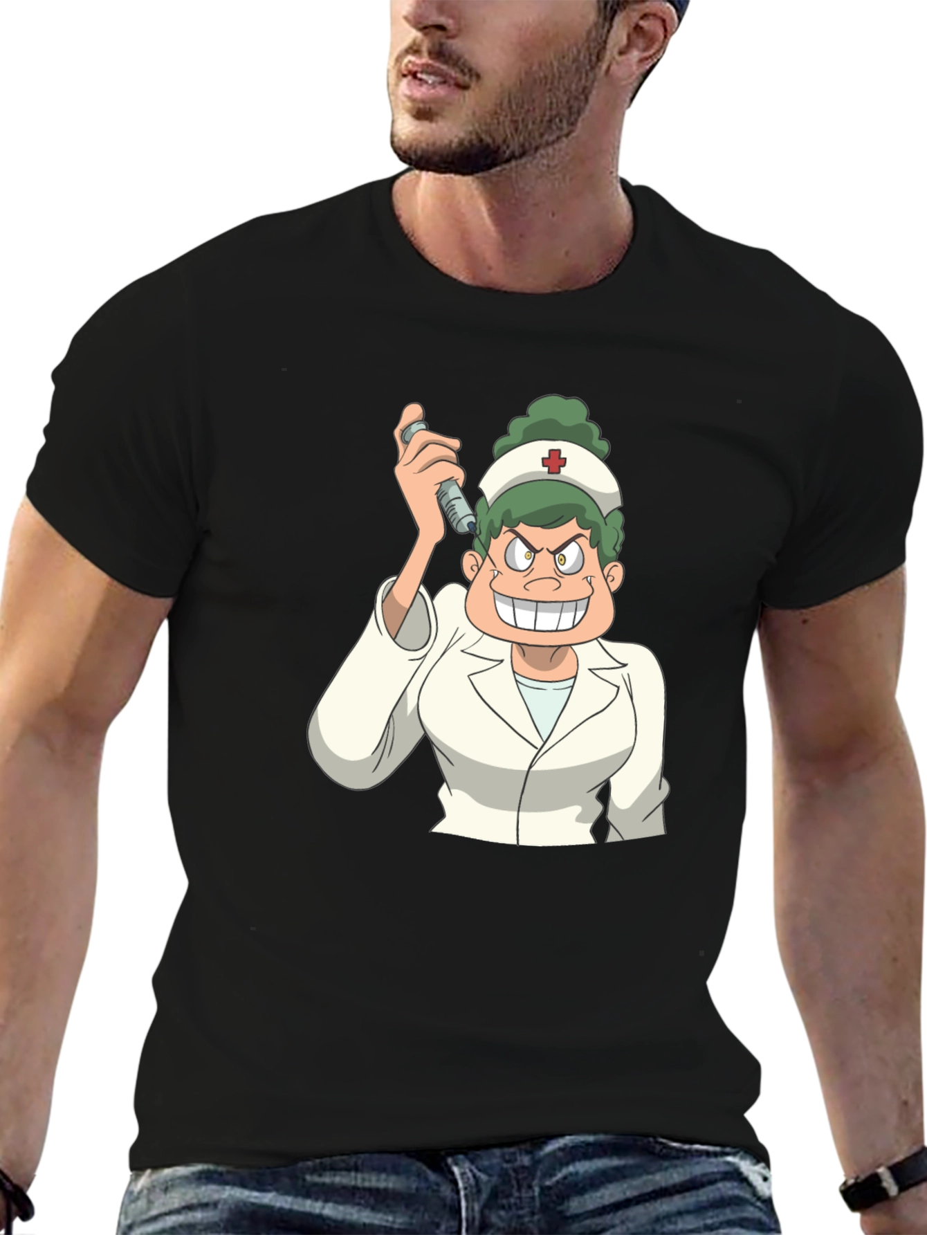 Cartoon Nurse Graphic Tee
