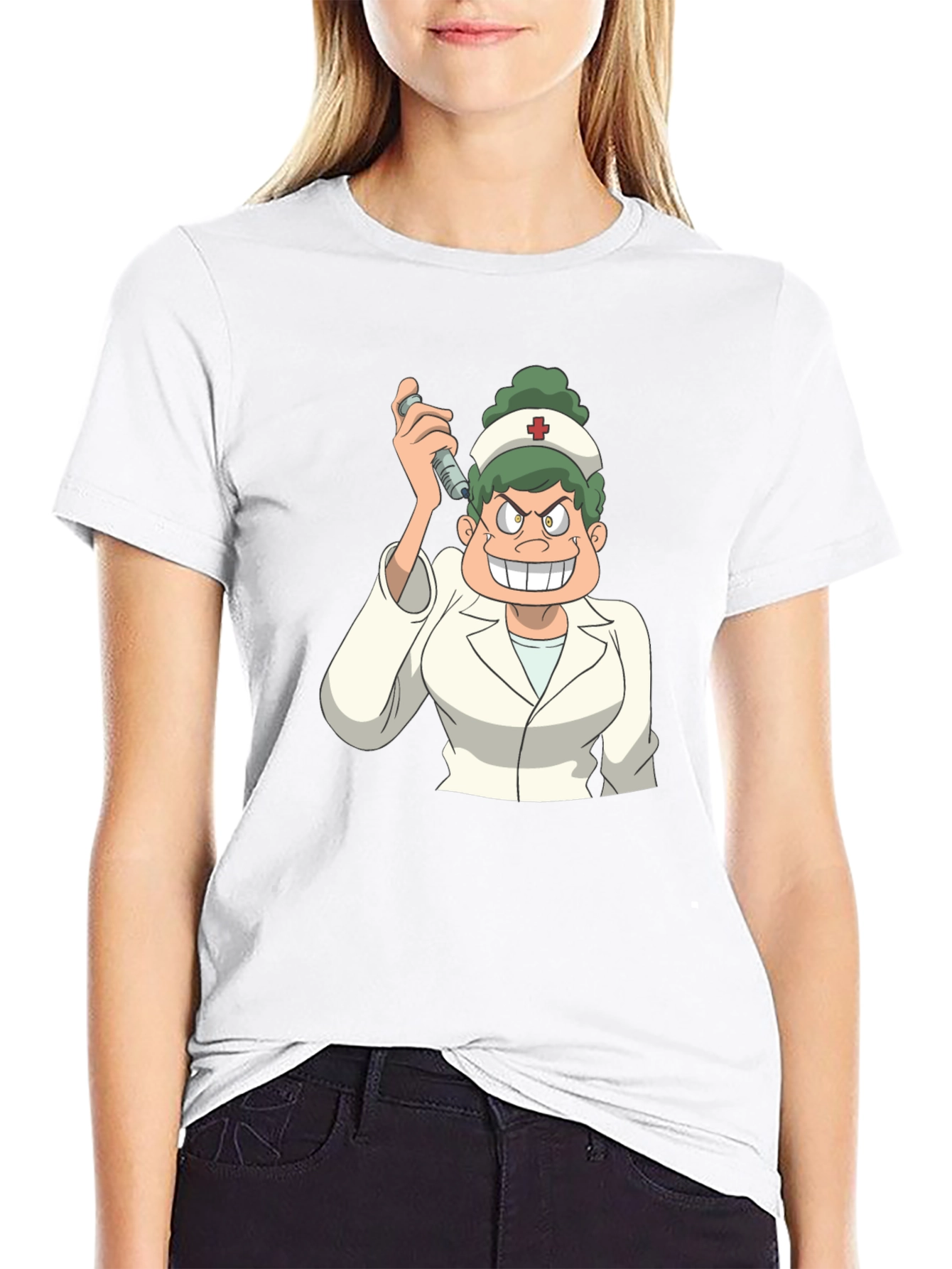 Cartoon Nurse Graphic Tee