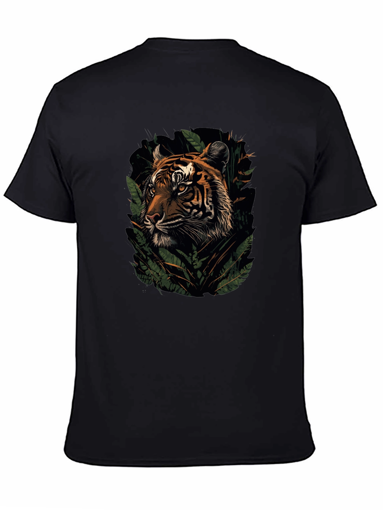 Tiger Graphic Black T-Shirt | Jungle Cat Tee