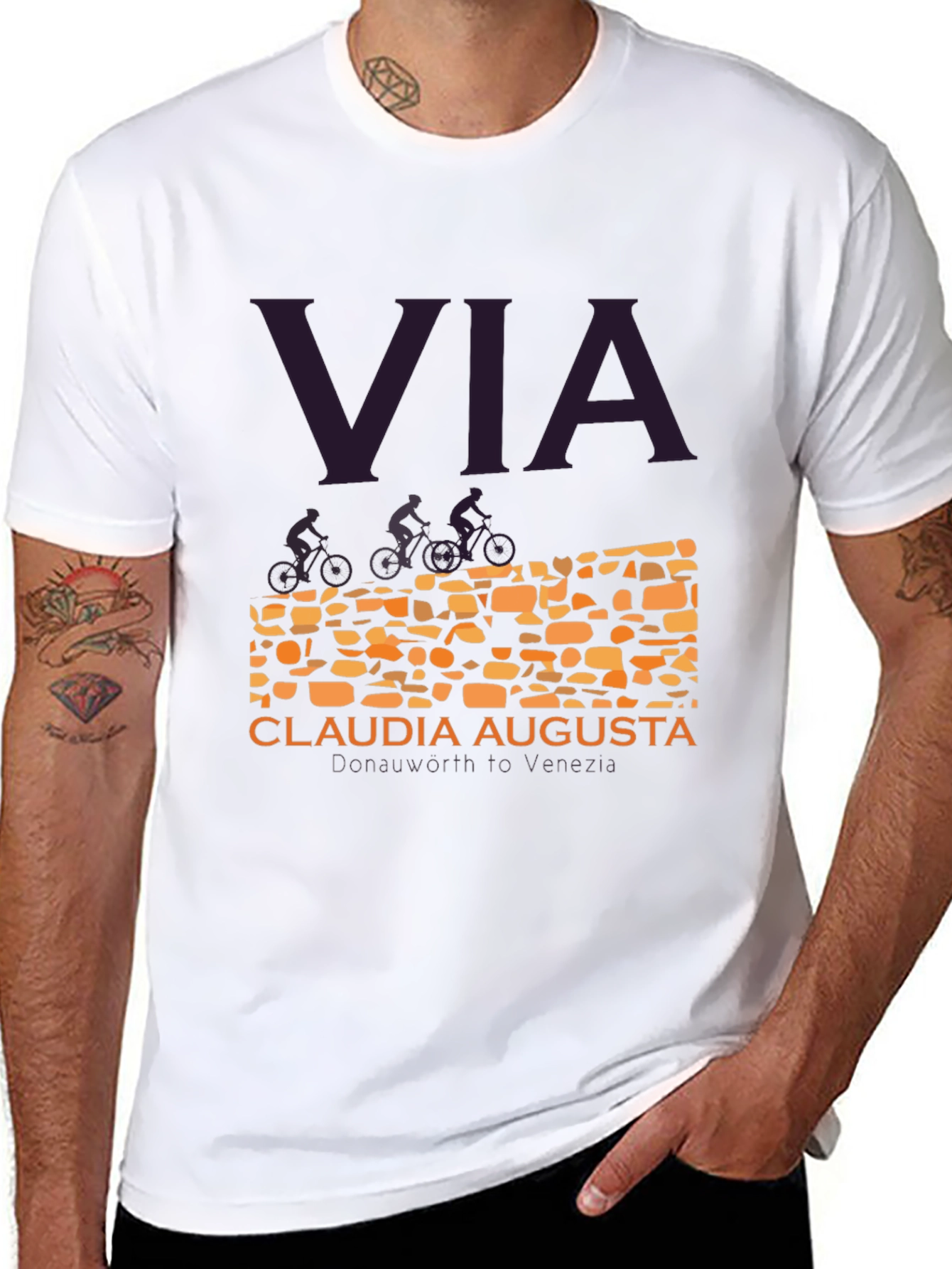 VIA Claudia Augusta T-Shirt: Cycling History Tee