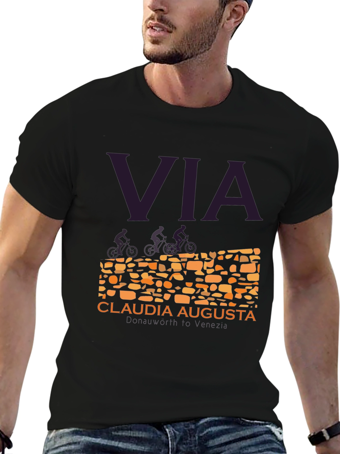 VIA Claudia Augusta T-Shirt: Cycling History Tee