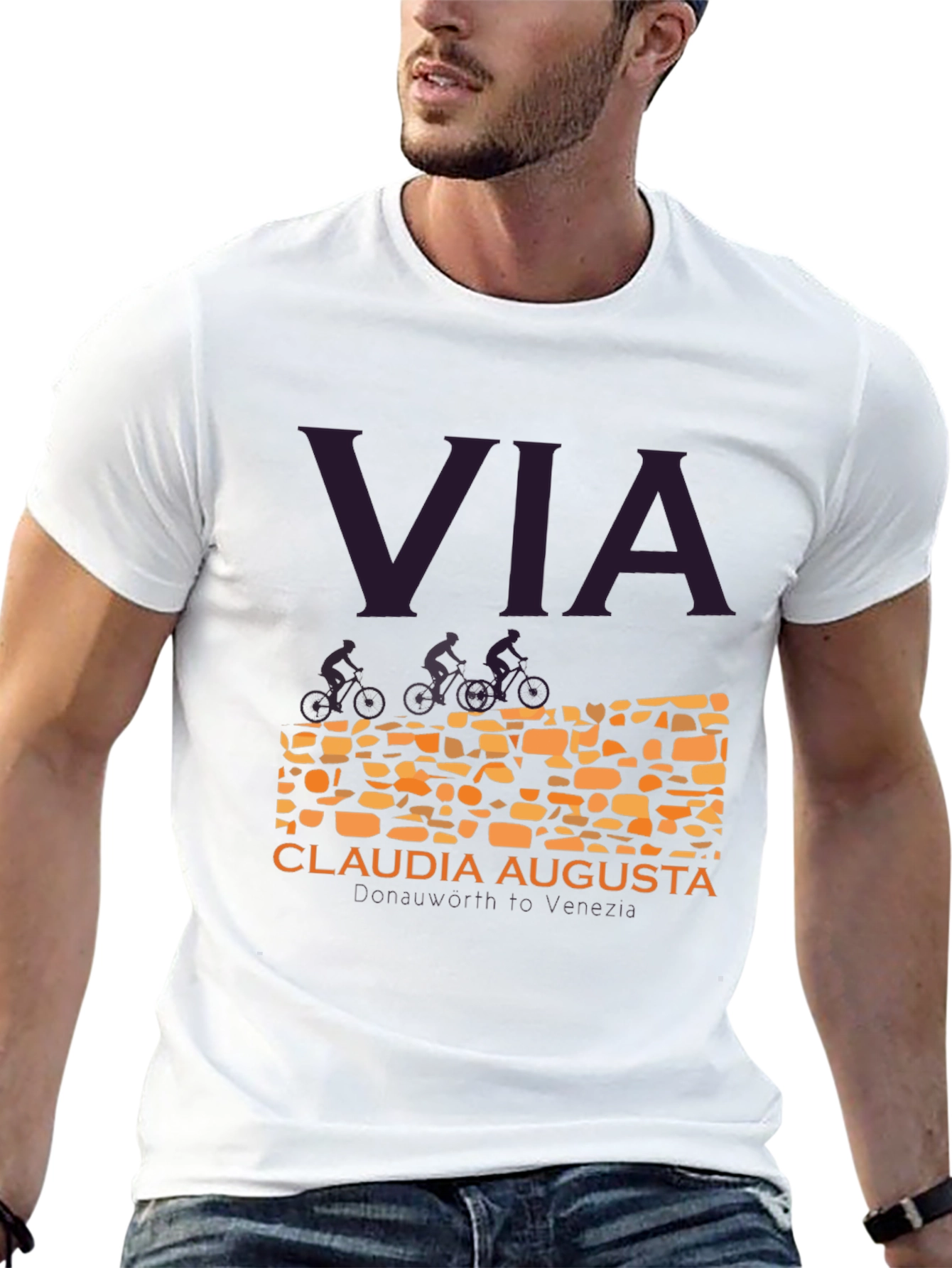 VIA Claudia Augusta T-Shirt: Cycling History Tee