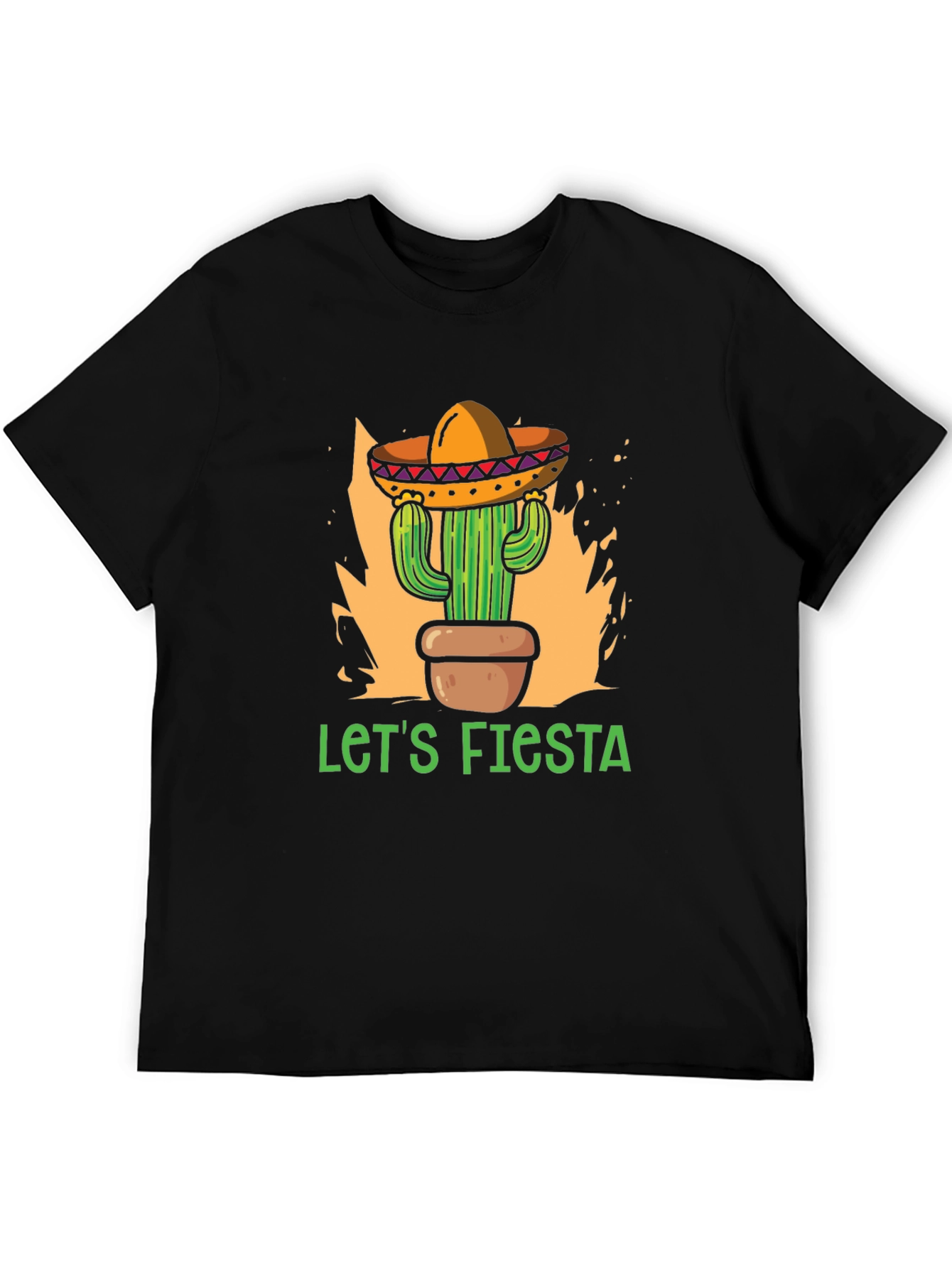 Lets Fiesta Cactus Sombrero T-Shirt
