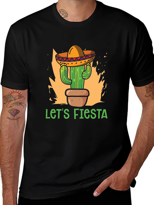 Lets Fiesta Cactus Sombrero T-Shirt