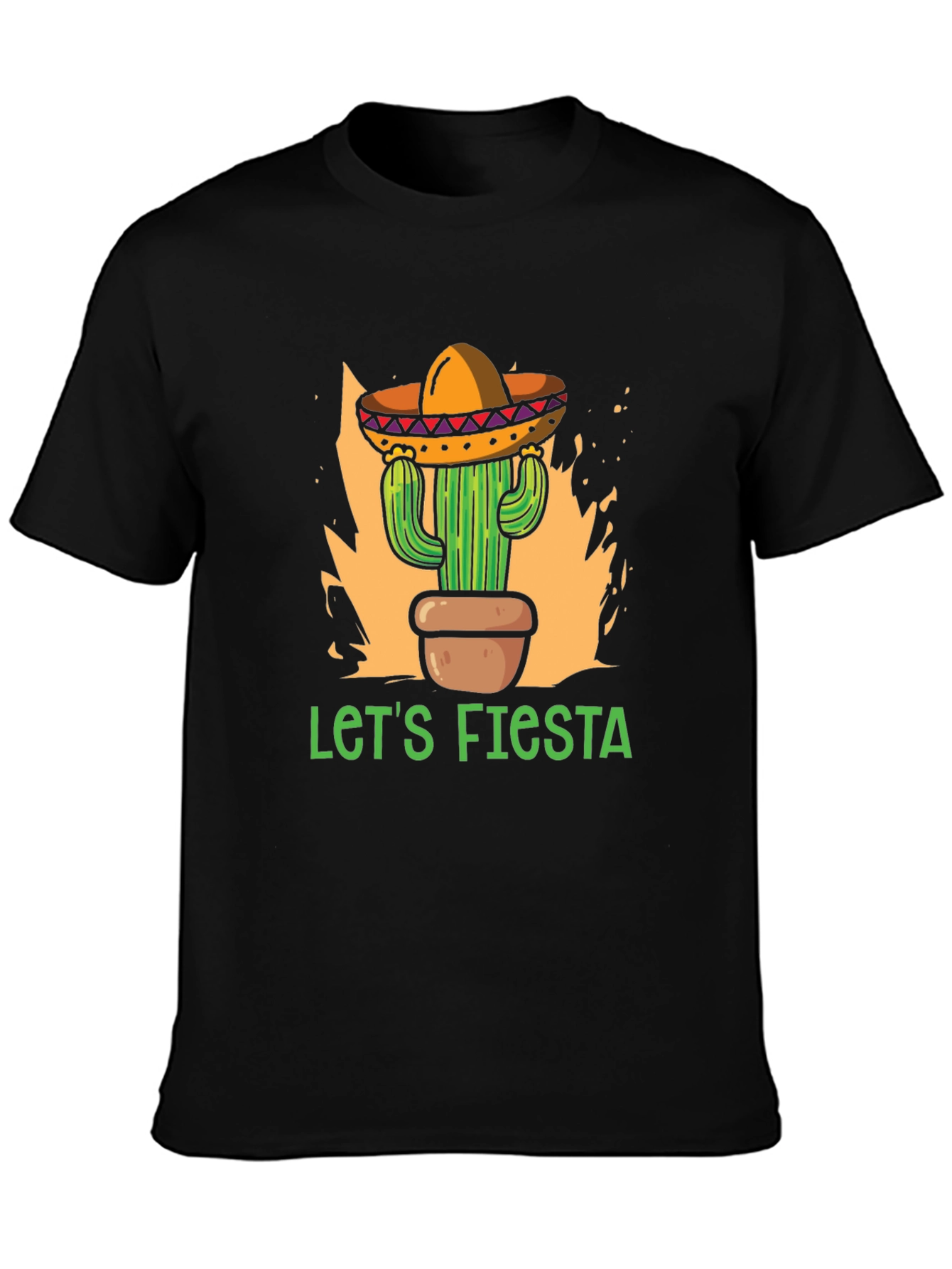 Lets Fiesta Cactus Sombrero T-Shirt