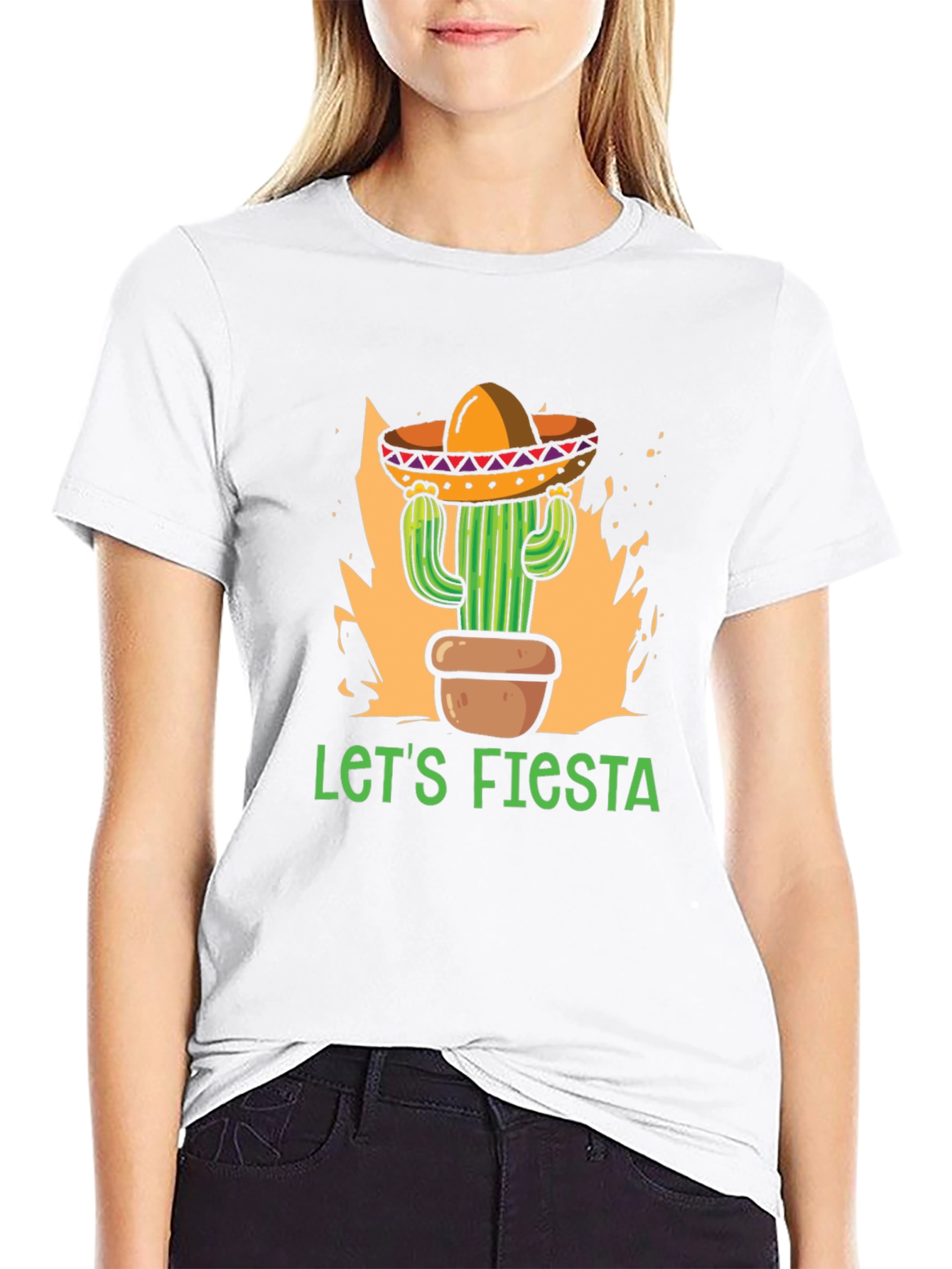 Lets Fiesta Cactus Sombrero T-Shirt