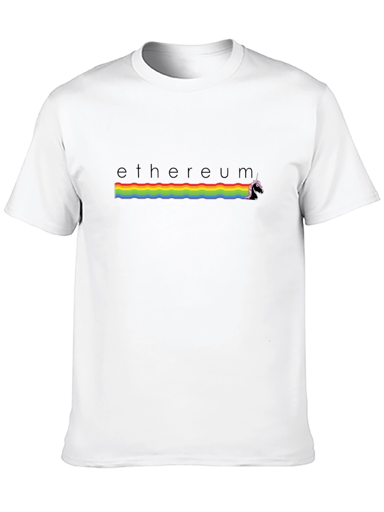 Ethereum Unicorn Rainbow Graphic T-Shirt