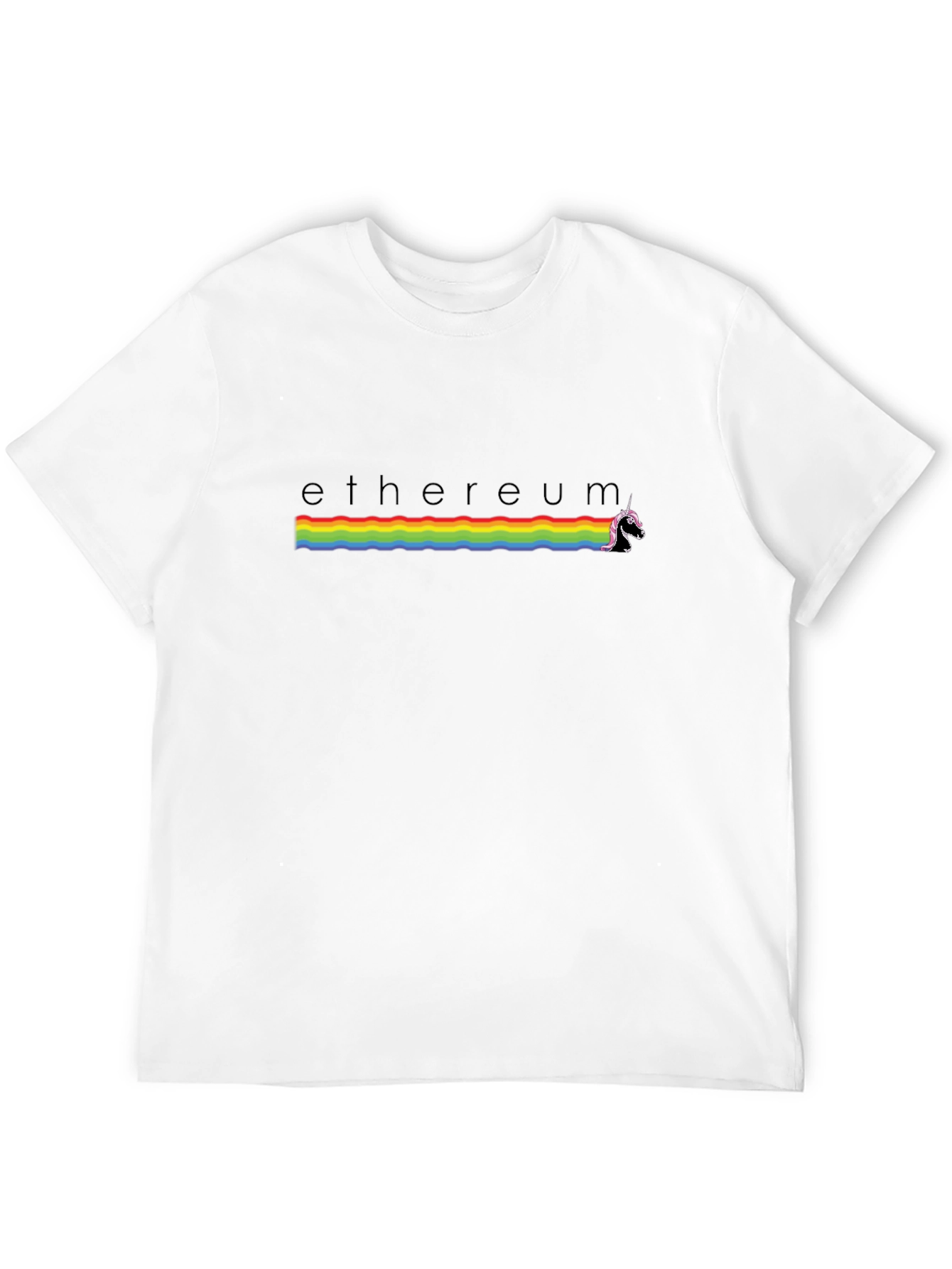 Ethereum Unicorn Rainbow Graphic T-Shirt