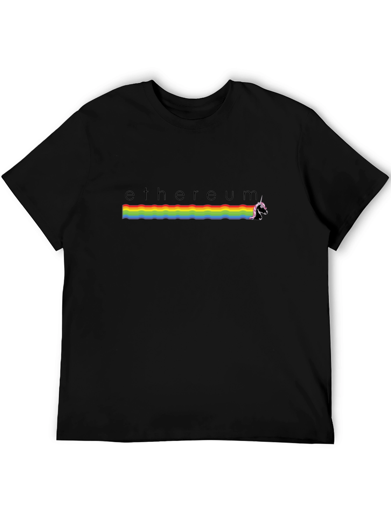 Ethereum Unicorn Rainbow Graphic T-Shirt