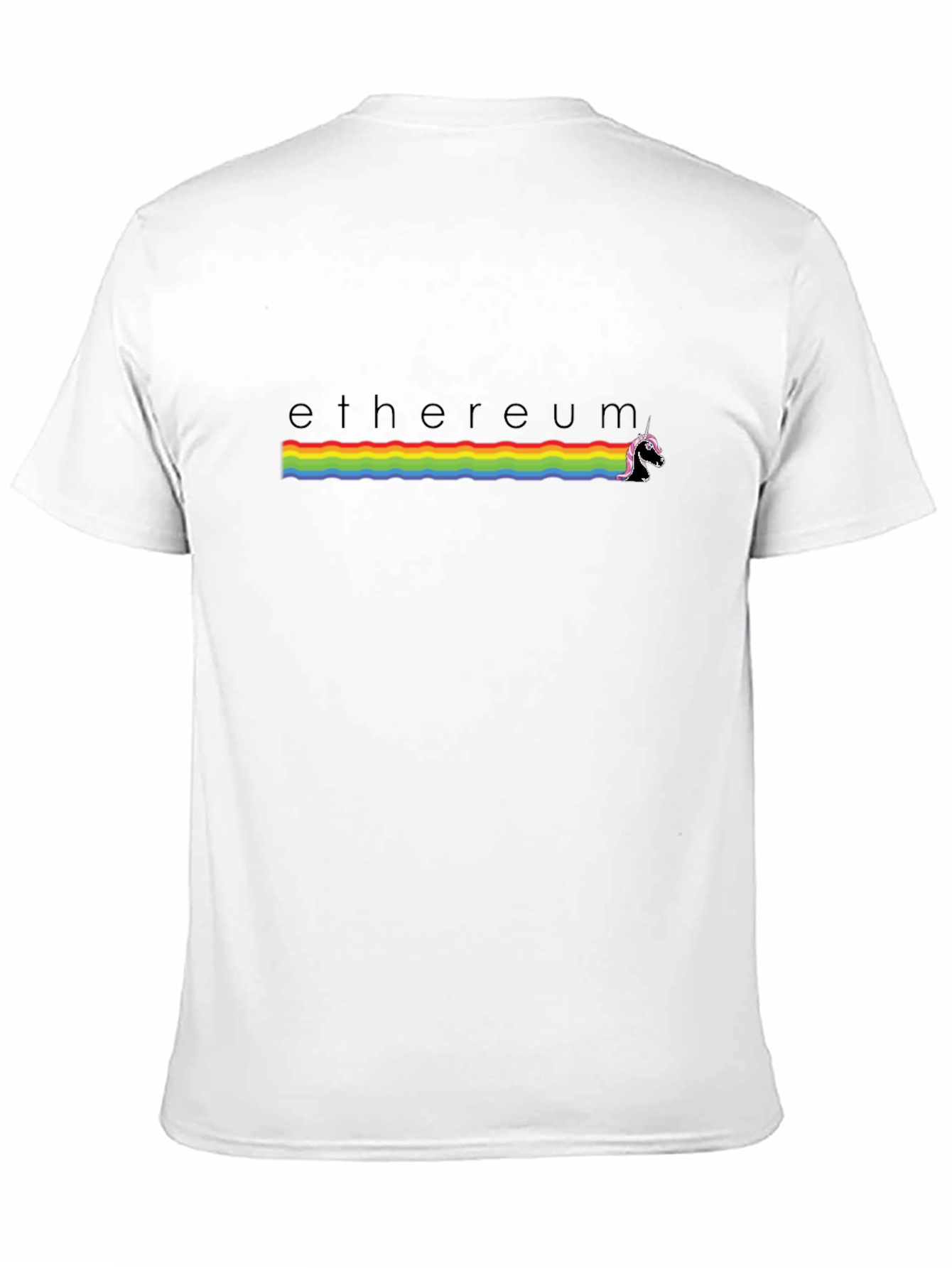Ethereum Unicorn Rainbow Graphic T-Shirt