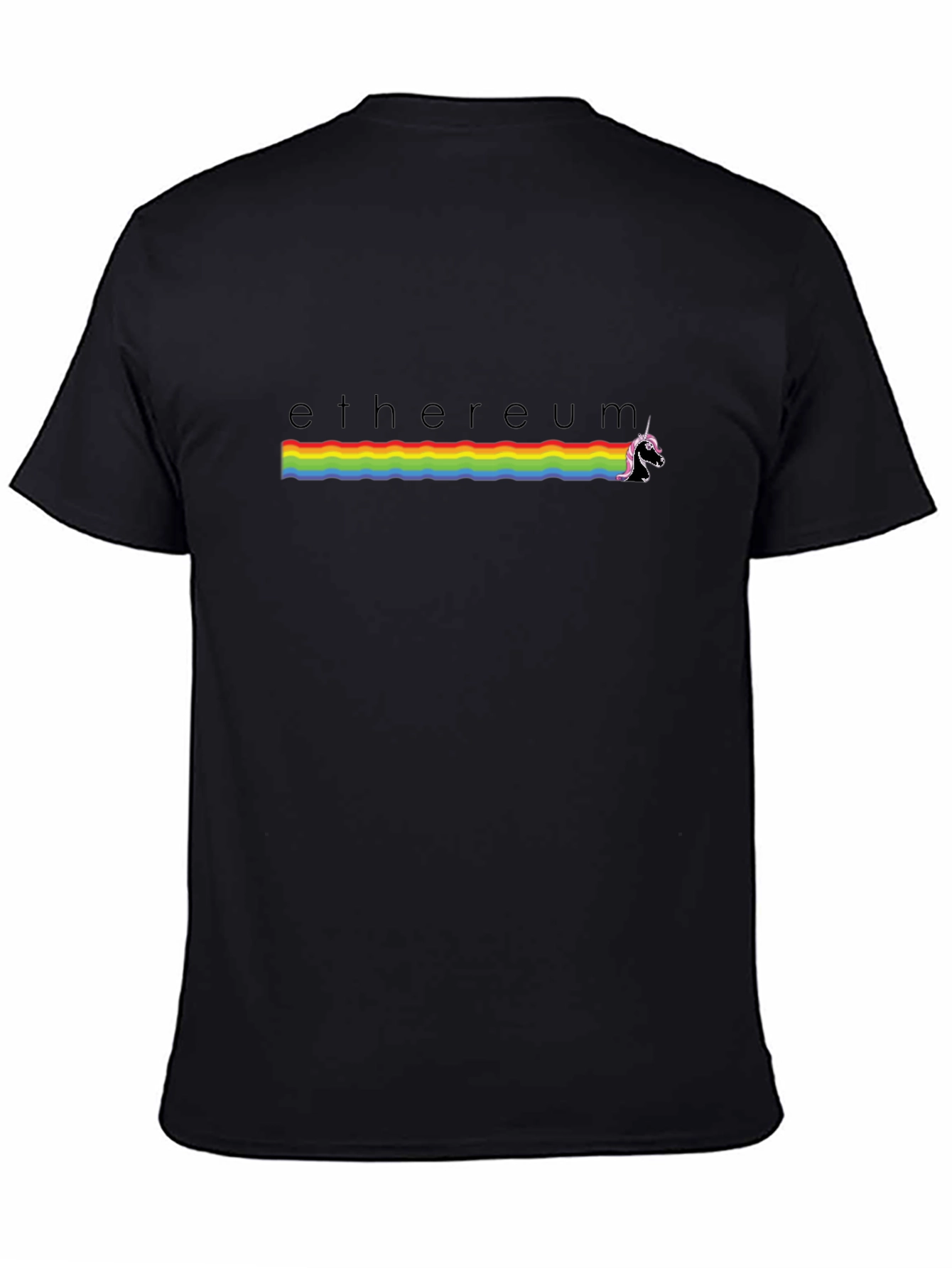 Ethereum Unicorn Rainbow Graphic T-Shirt