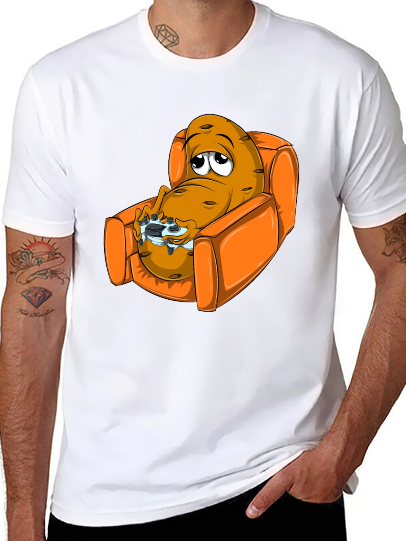 Potato Gamer T-Shirt - Relaxed Fit Black Tee