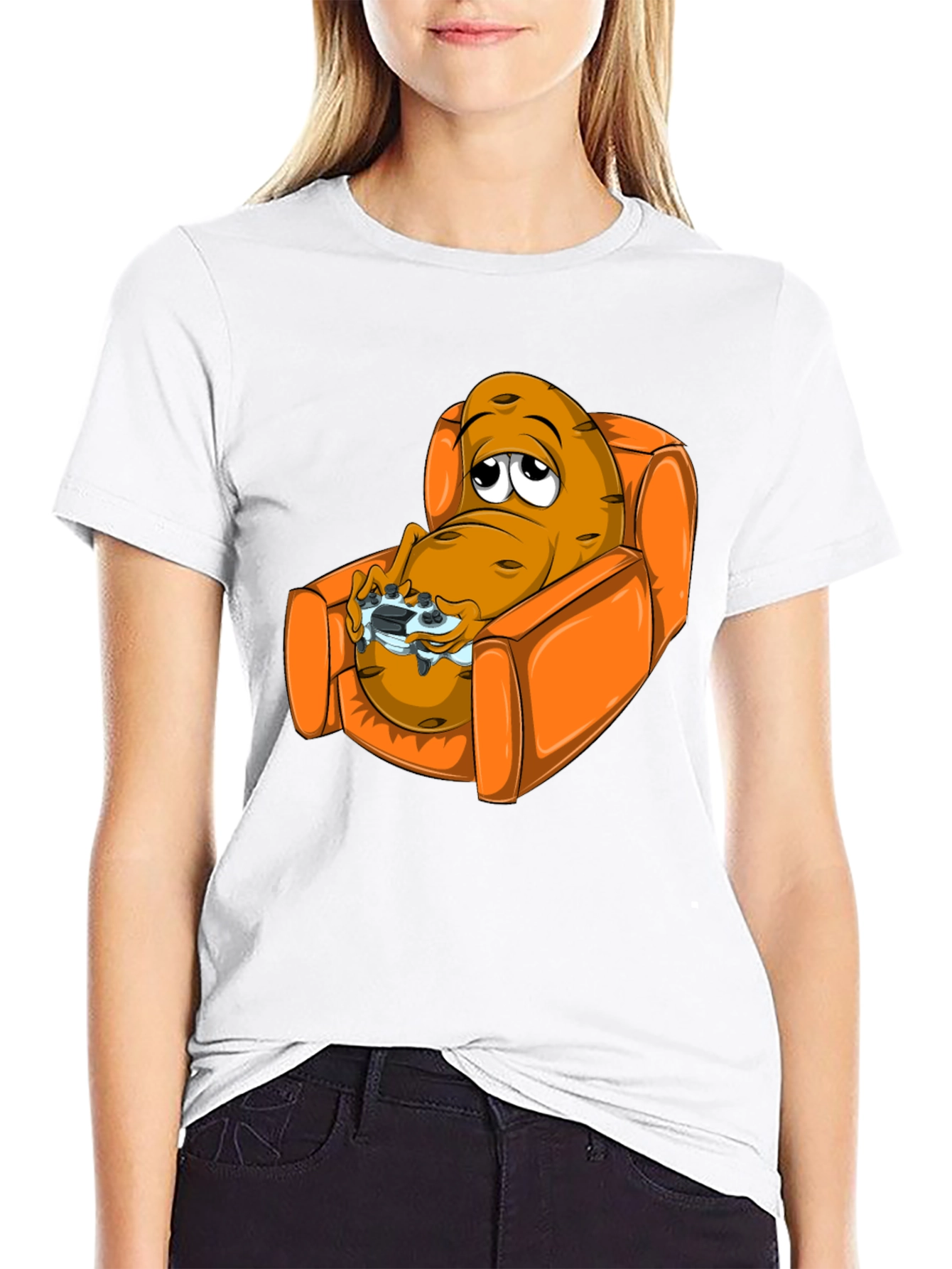 Potato Gamer T-Shirt - Relaxed Fit Black Tee