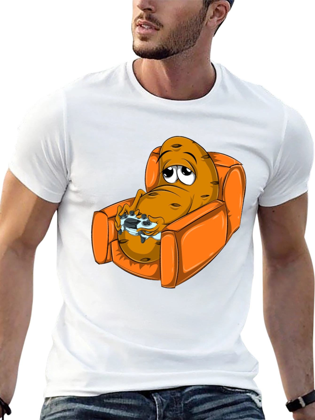 Potato Gamer T-Shirt - Relaxed Fit Black Tee