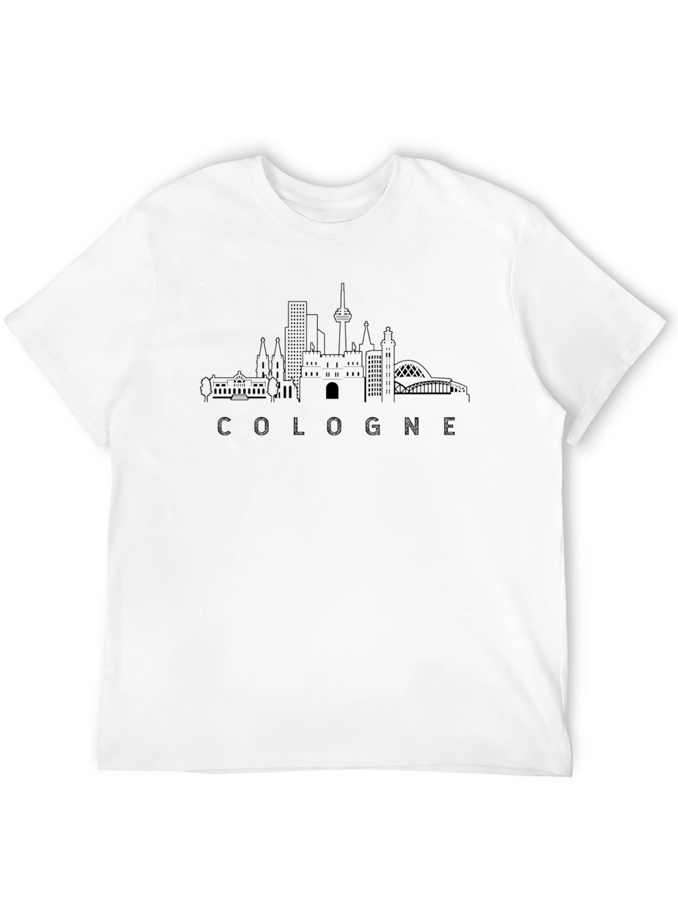 Cologne Skyline Black T-Shirt - City Souvenir Tee