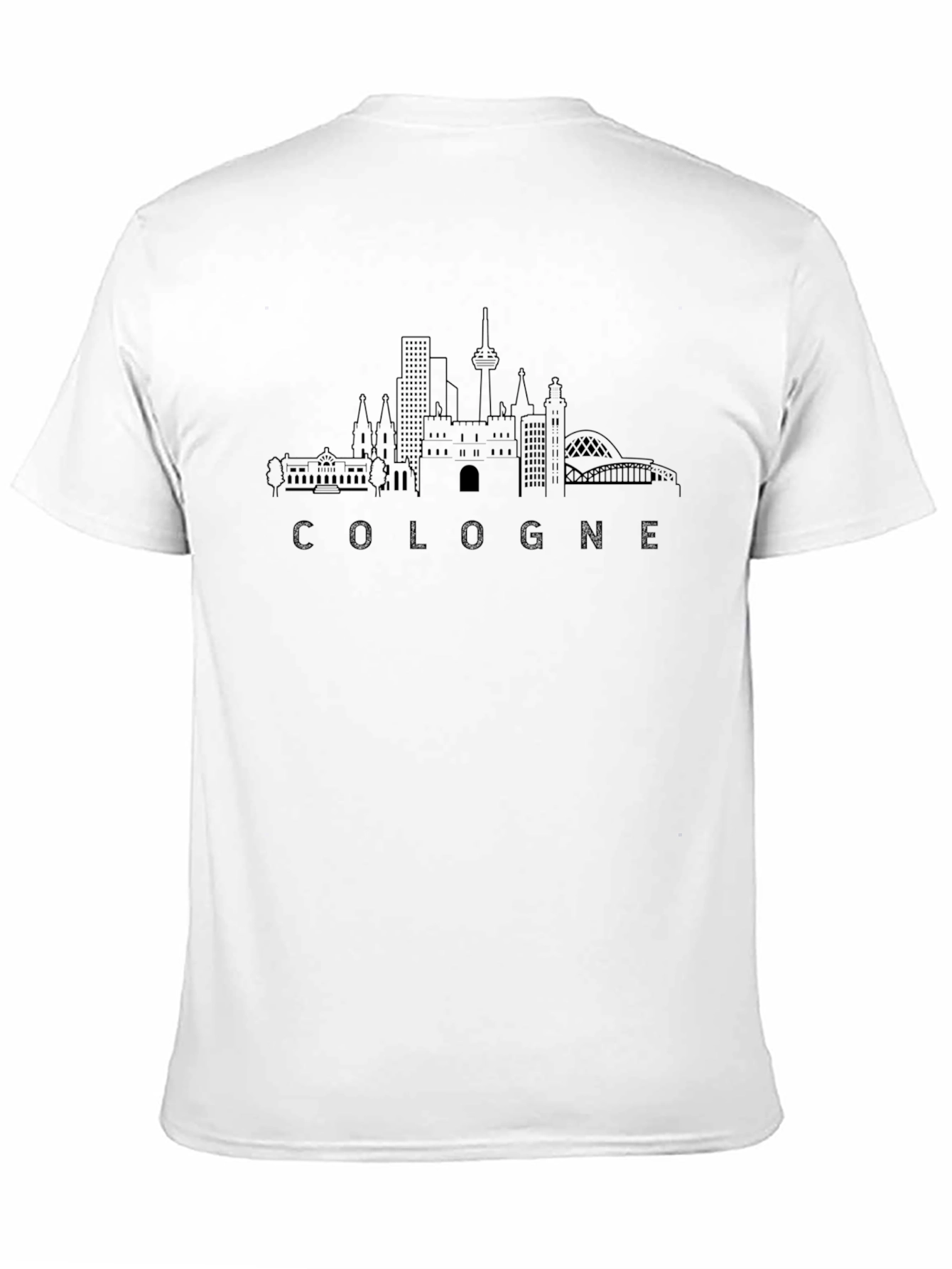 Cologne Skyline Black T-Shirt - City Souvenir Tee