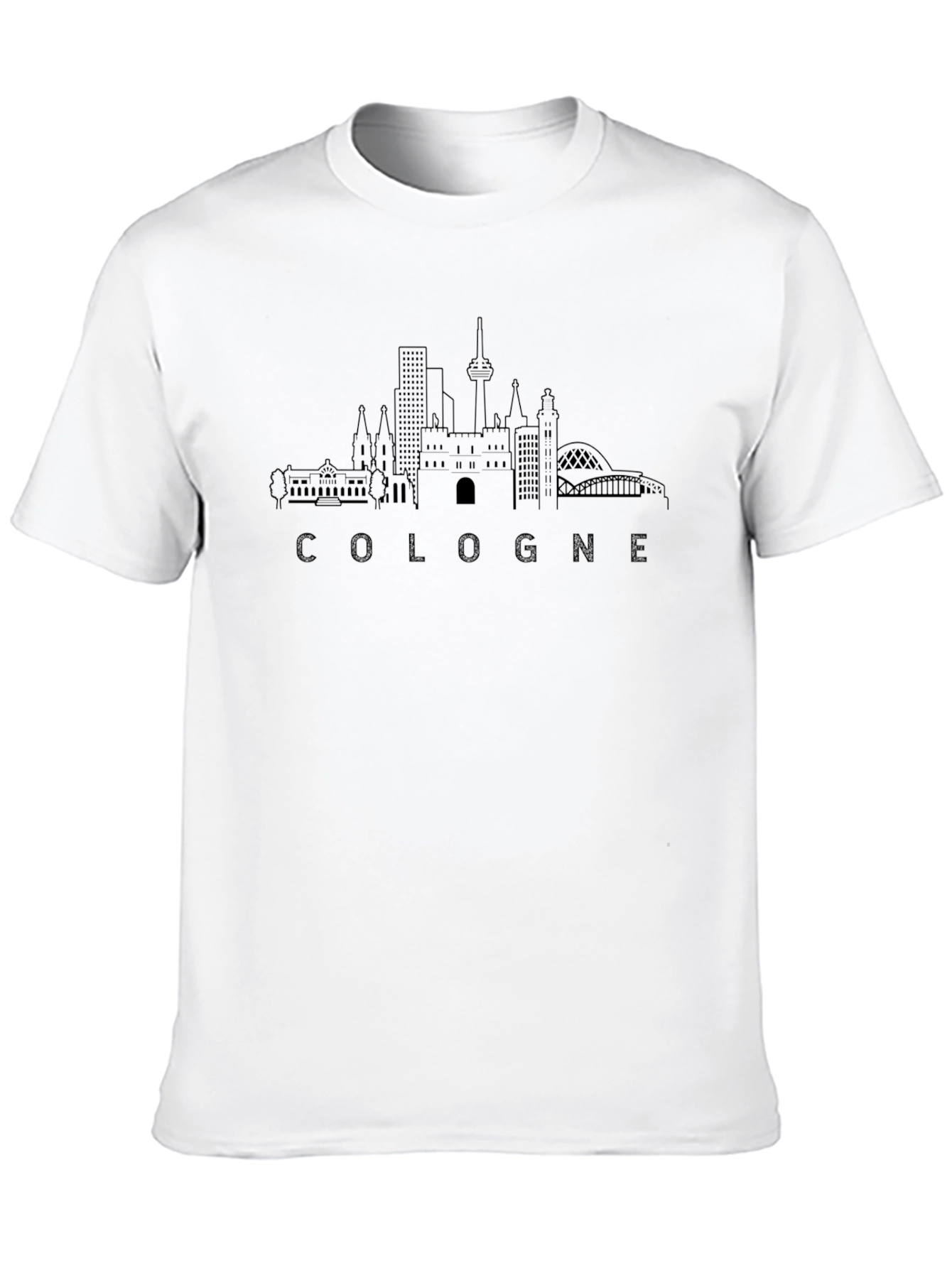 Cologne Skyline Black T-Shirt - City Souvenir Tee